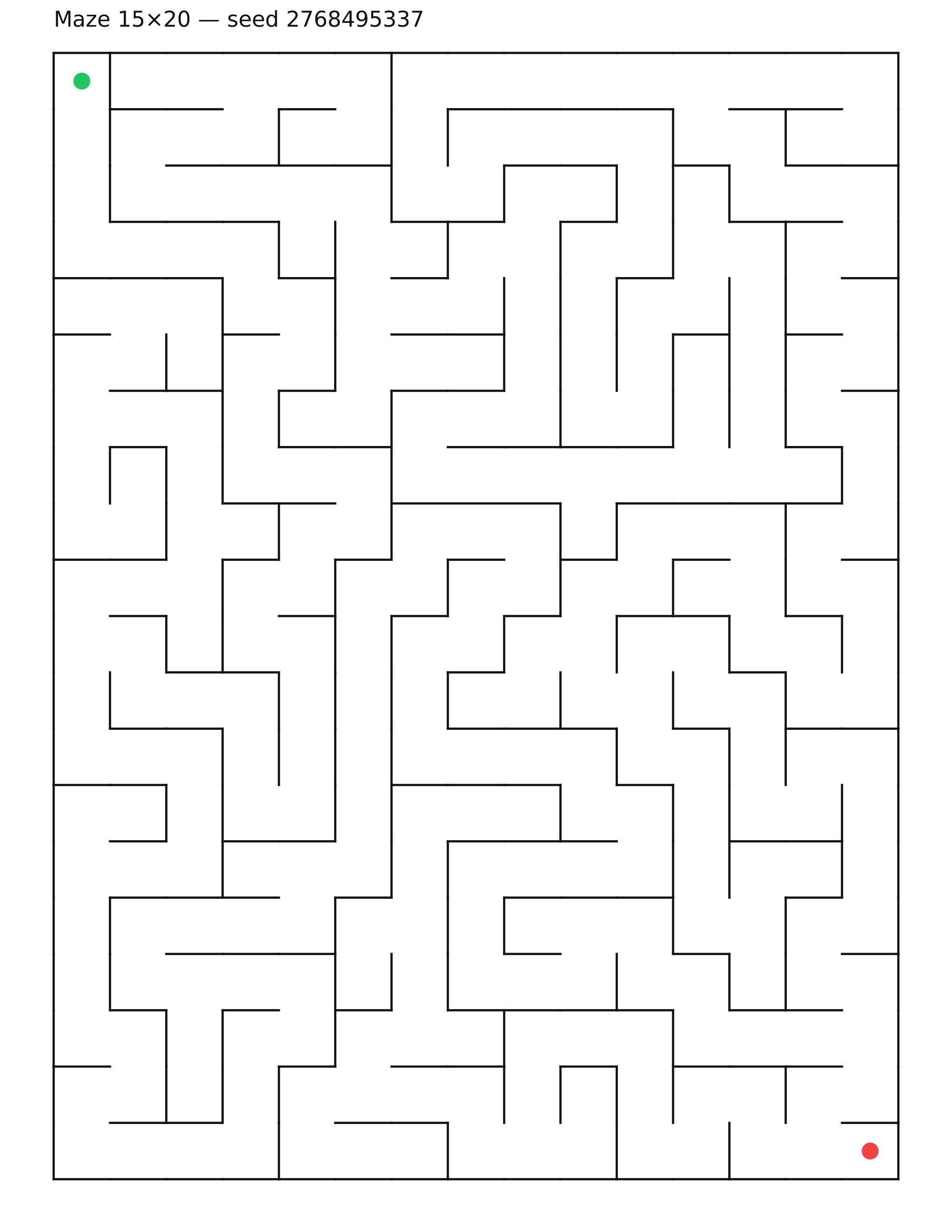 Maze 15×20 #15