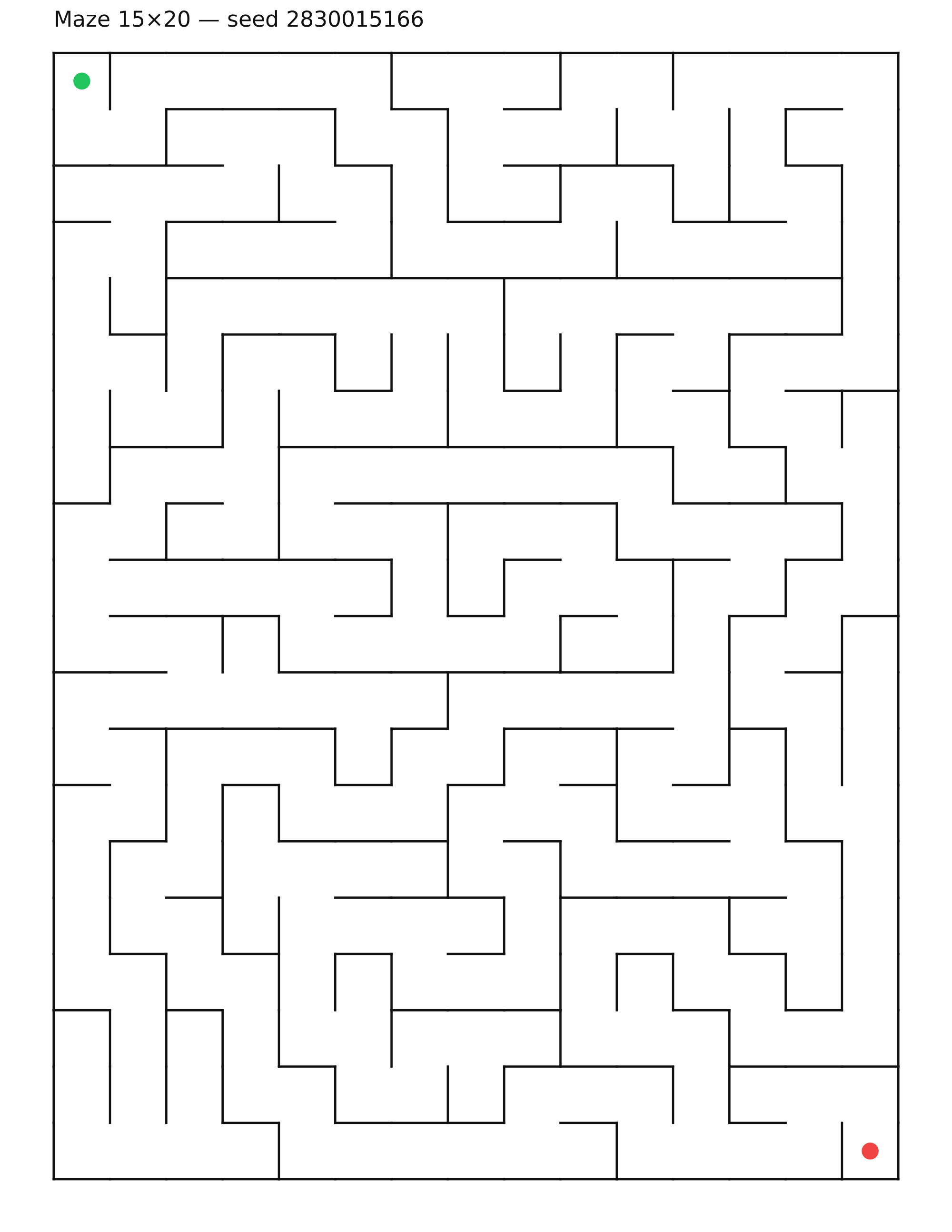Maze 15×20 #23