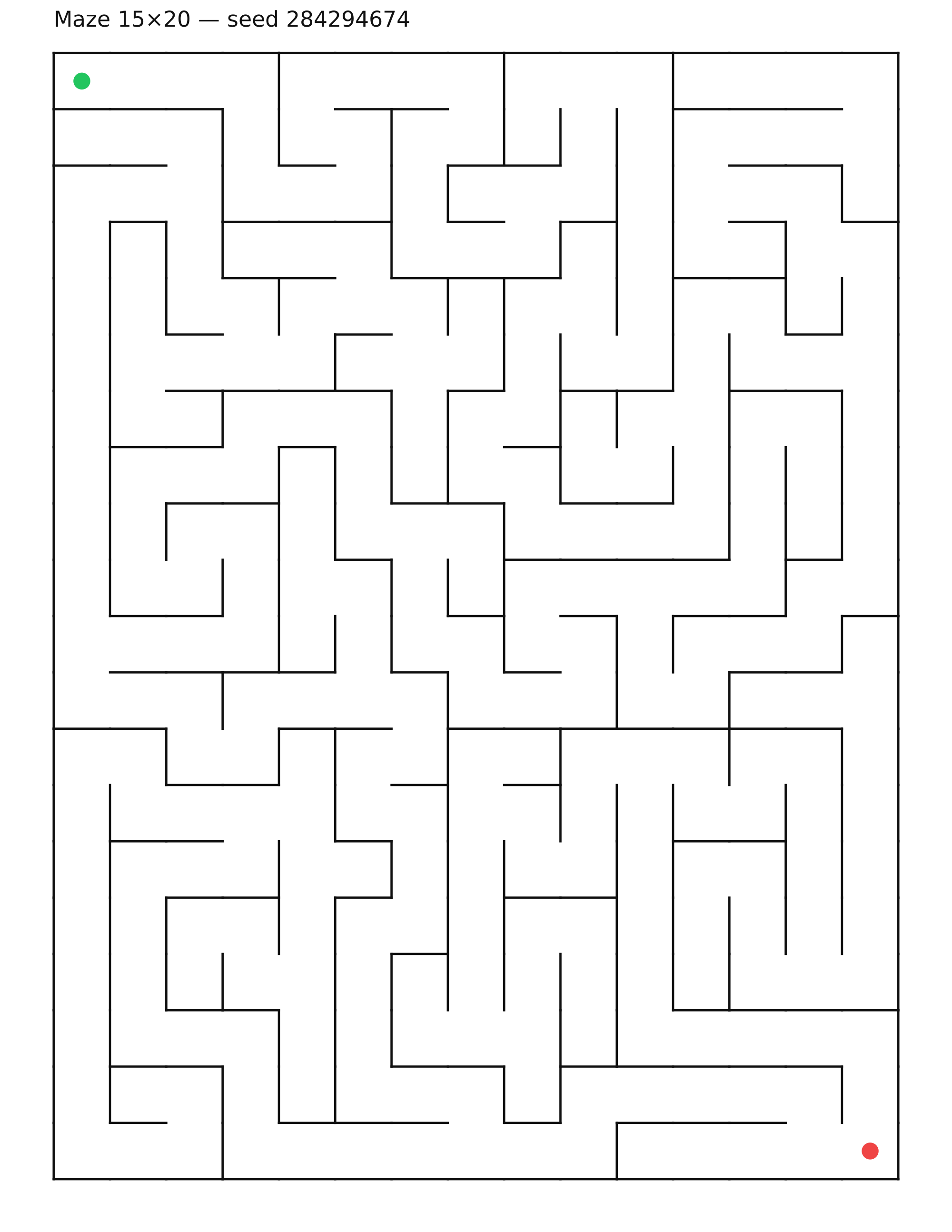 Maze 15×20 #25