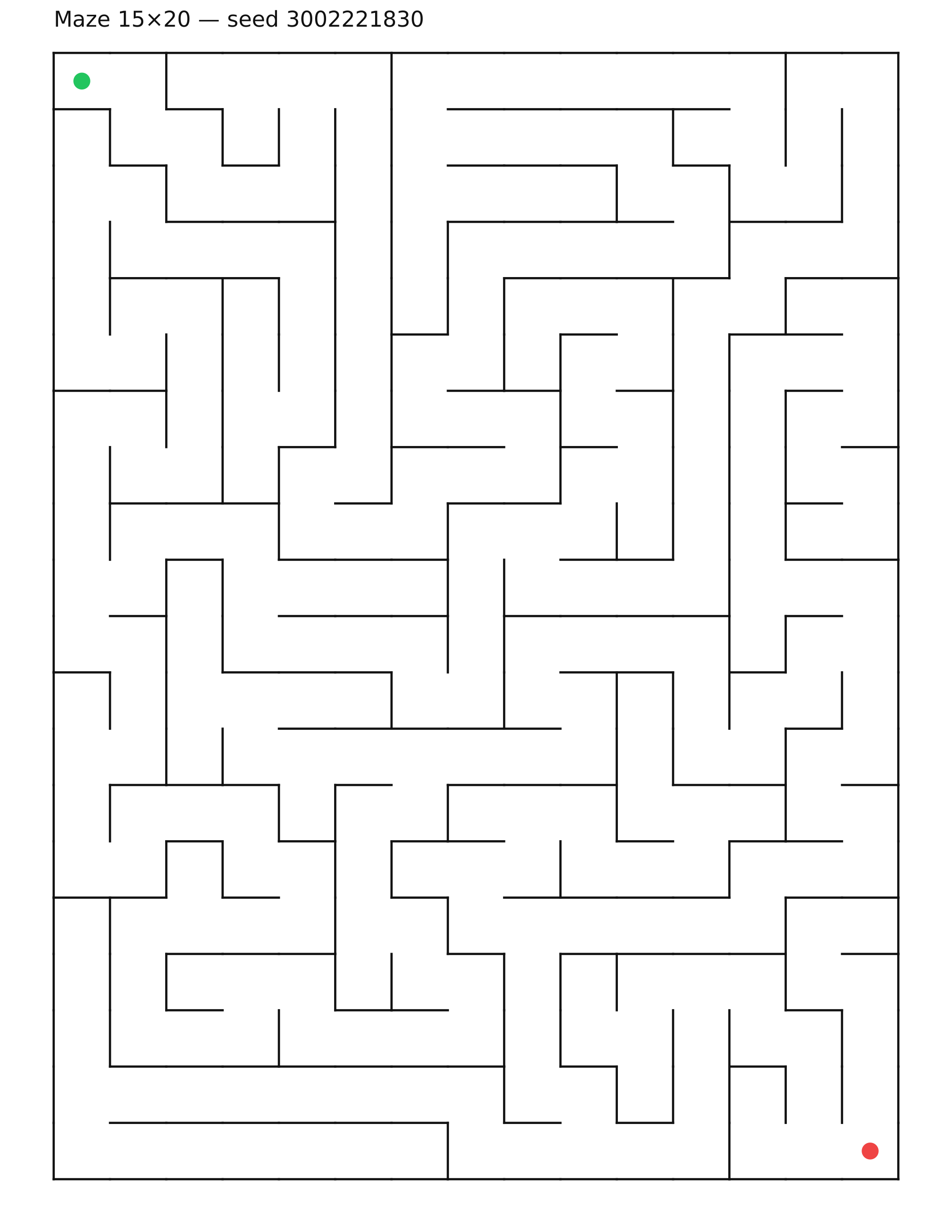 Maze 15×20 #23
