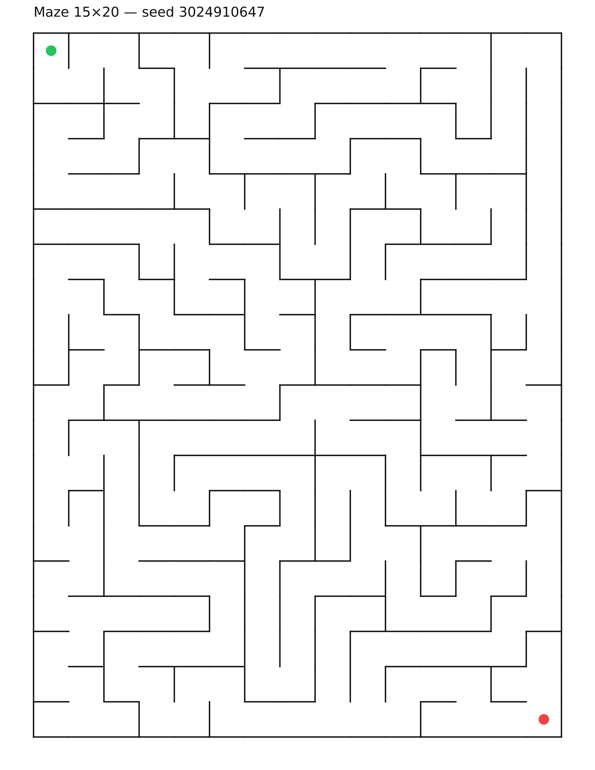 Maze 15×20 #23