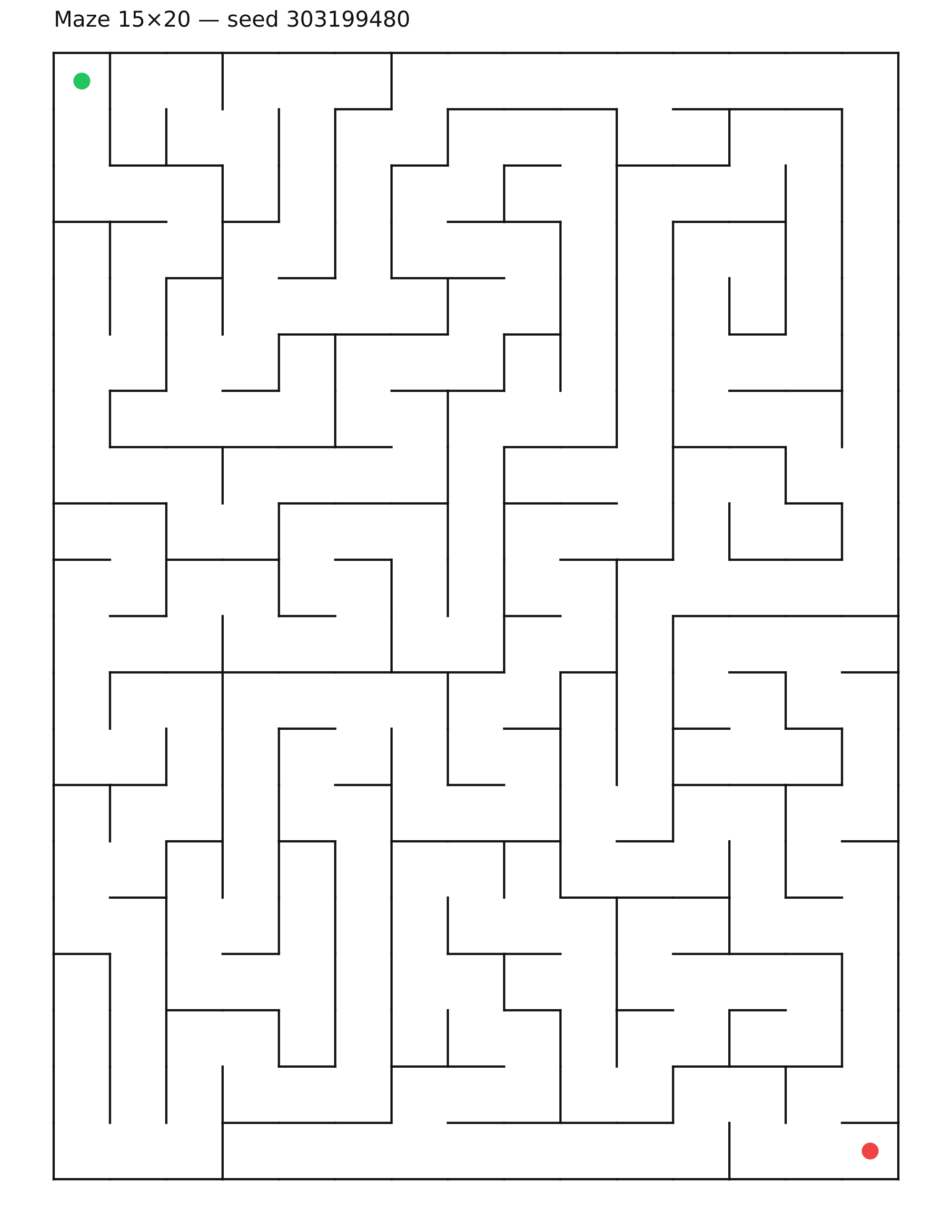 Maze 15×20 #24