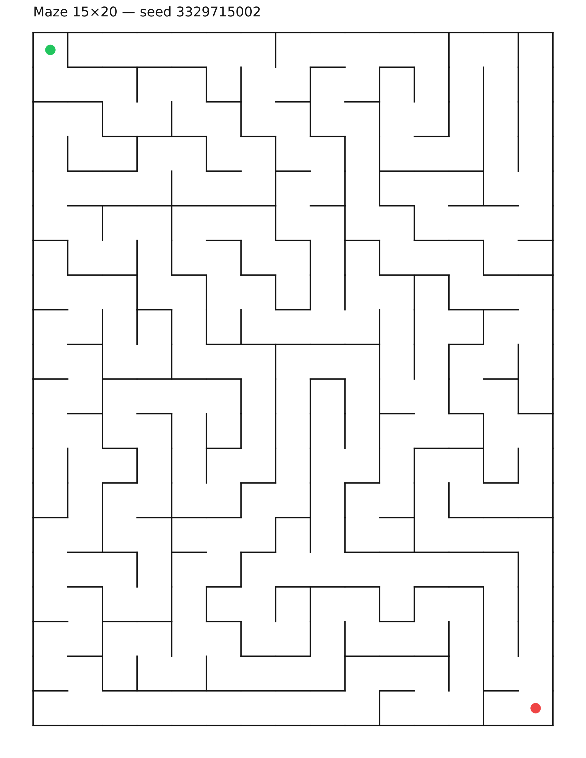 Maze 15×20 #9