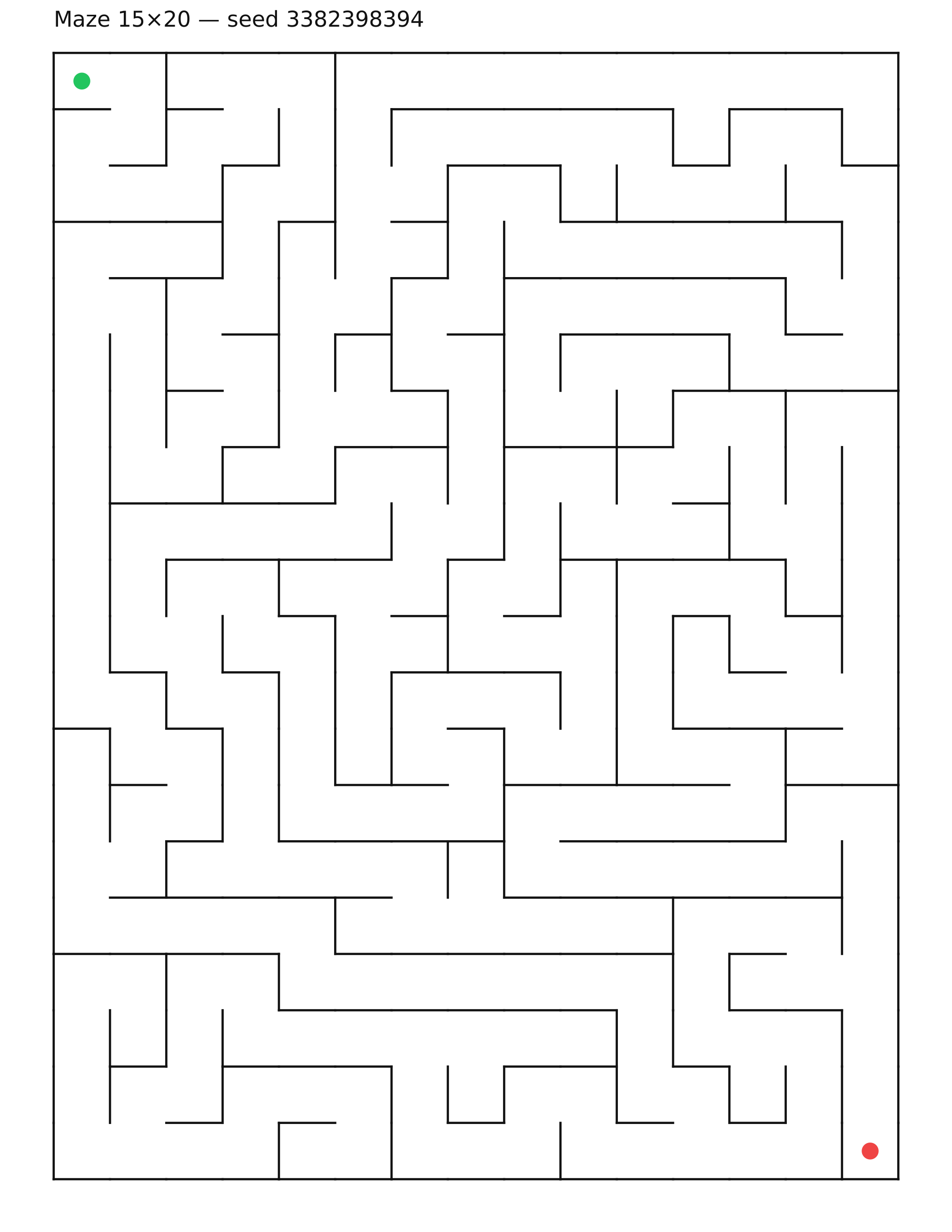 Maze 15×20 #10