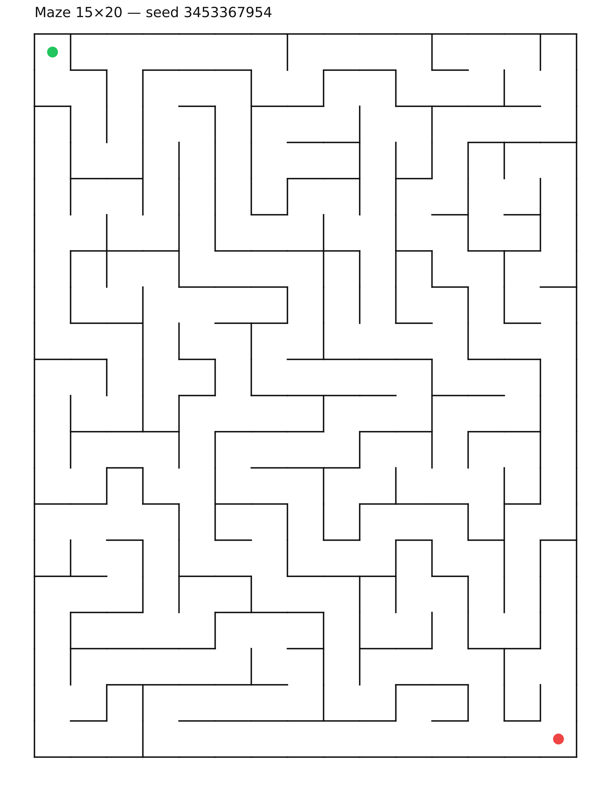 Maze 15×20 #18