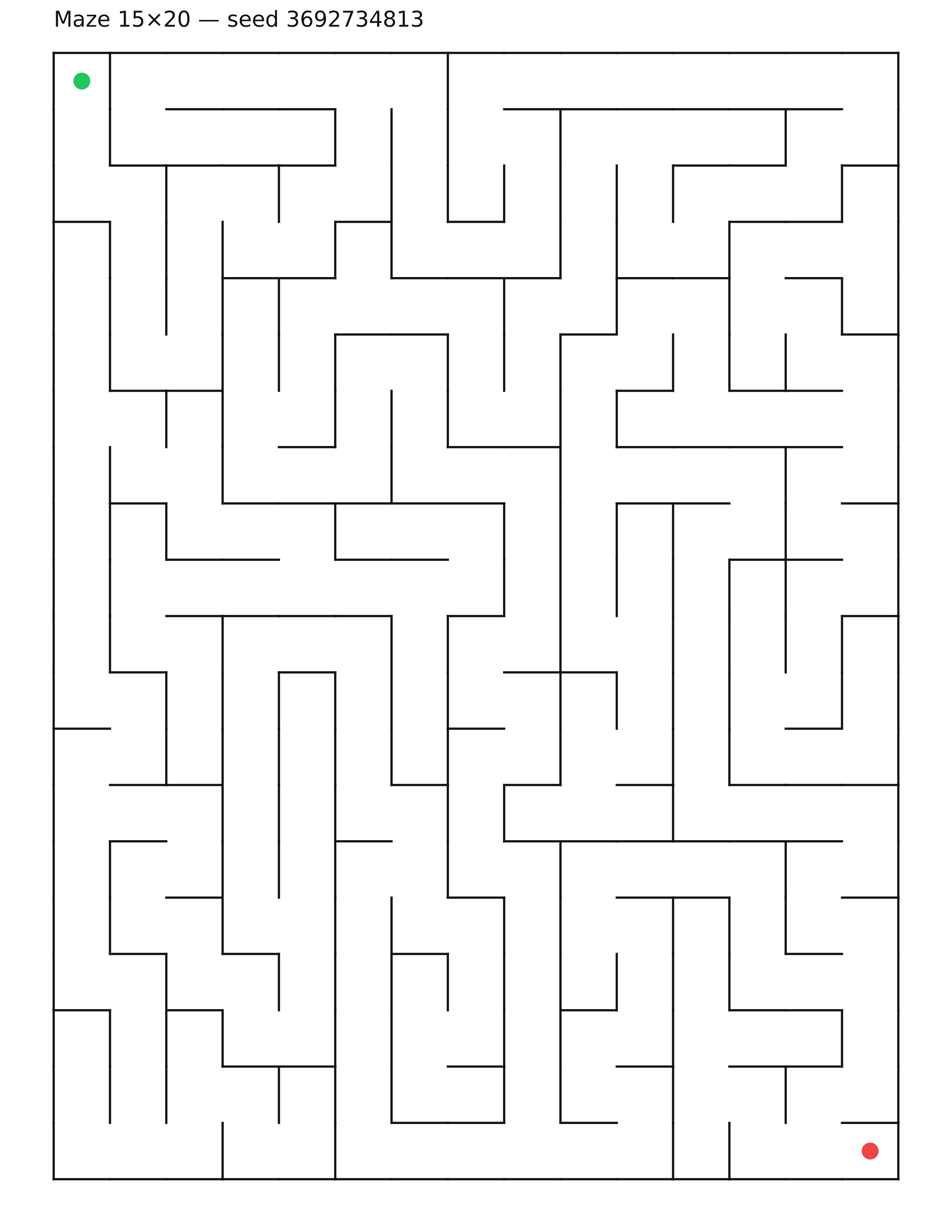 Maze 15×20 #6