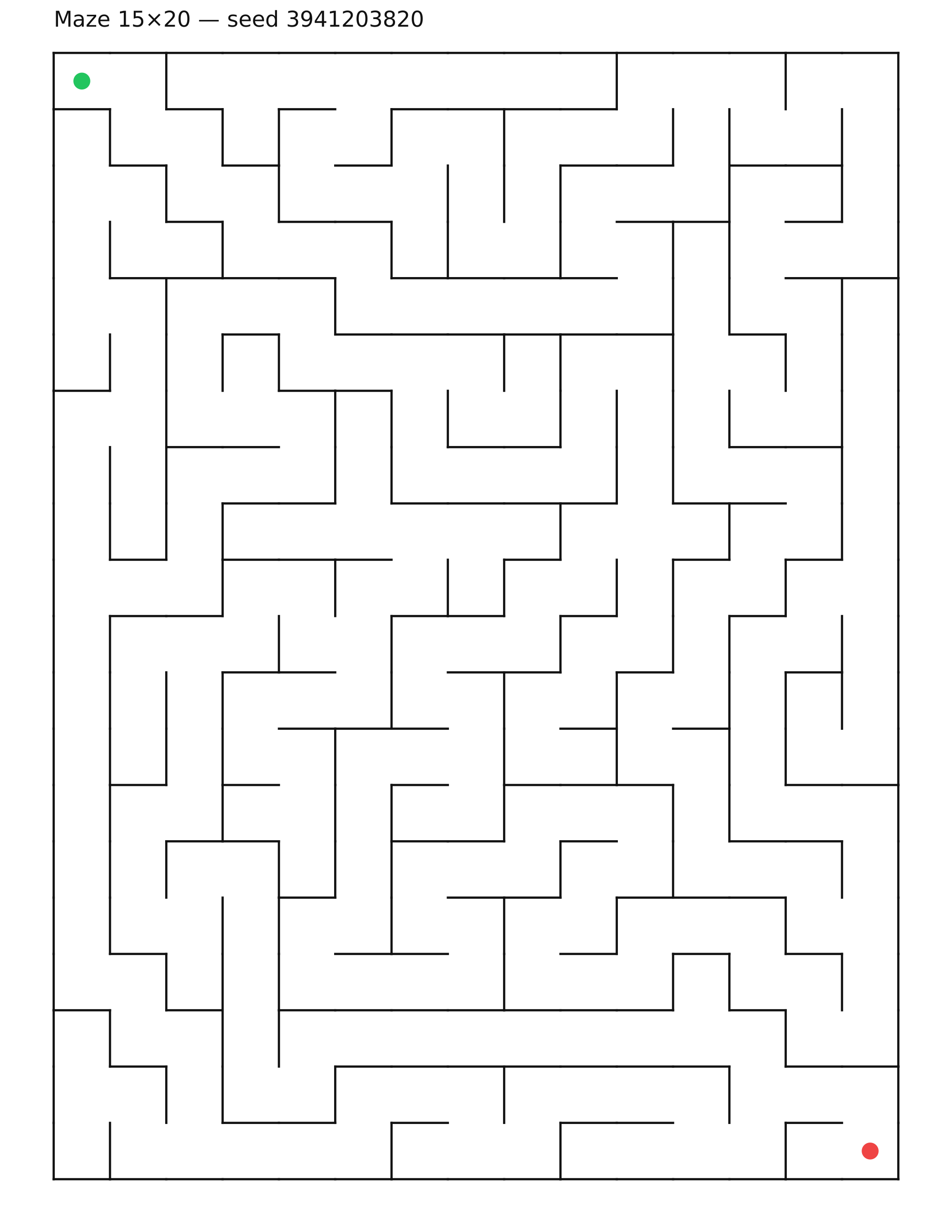 Maze 15×20 #27
