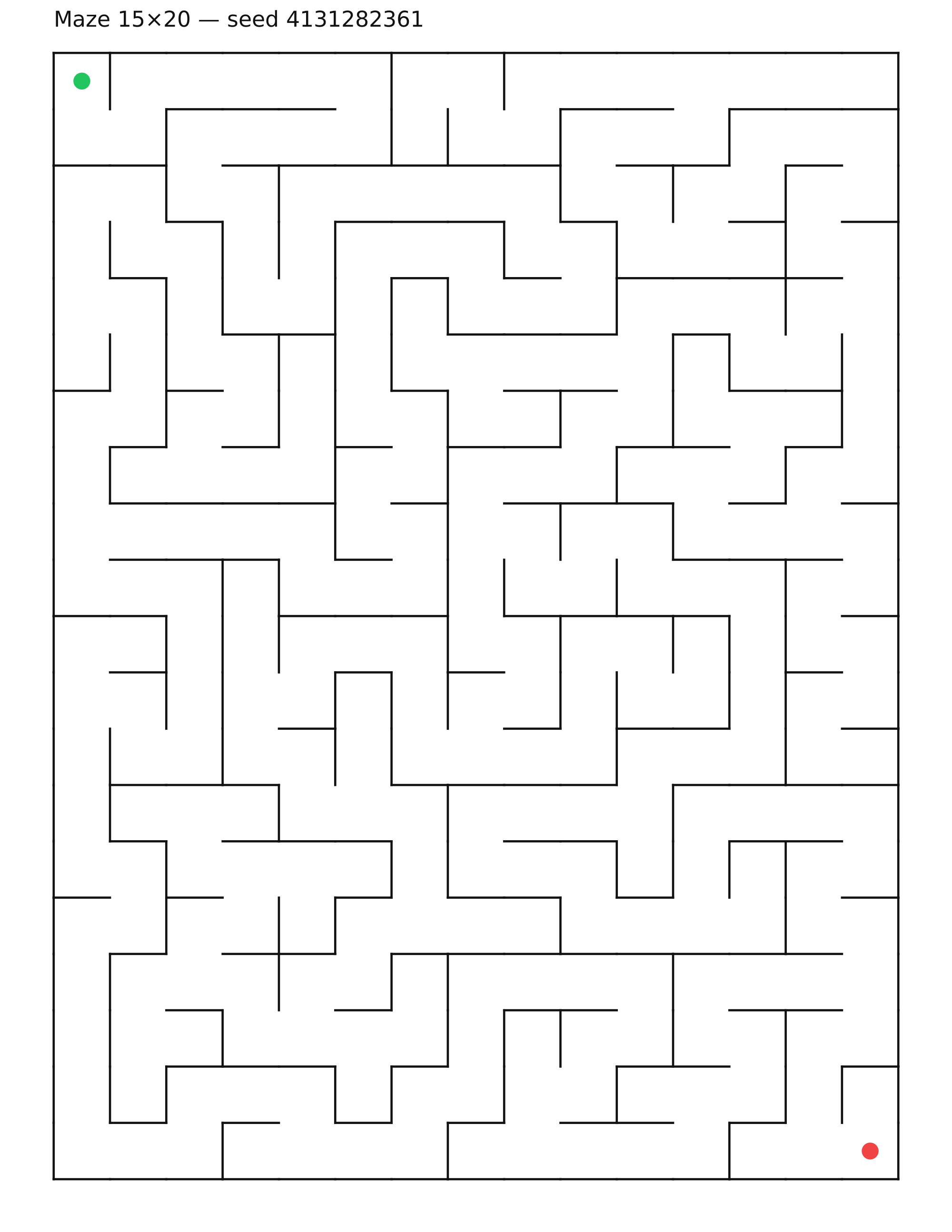 Maze 15×20 #27