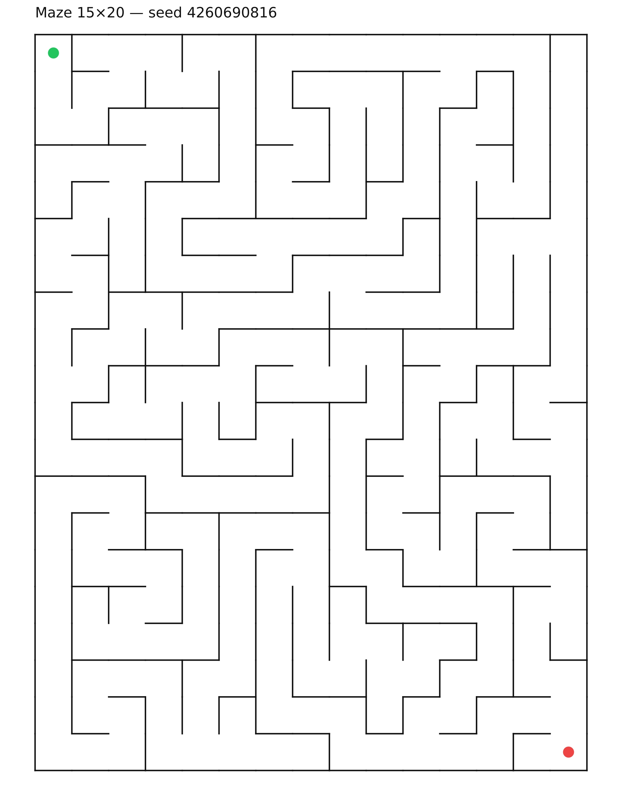 Maze 15×20 #9