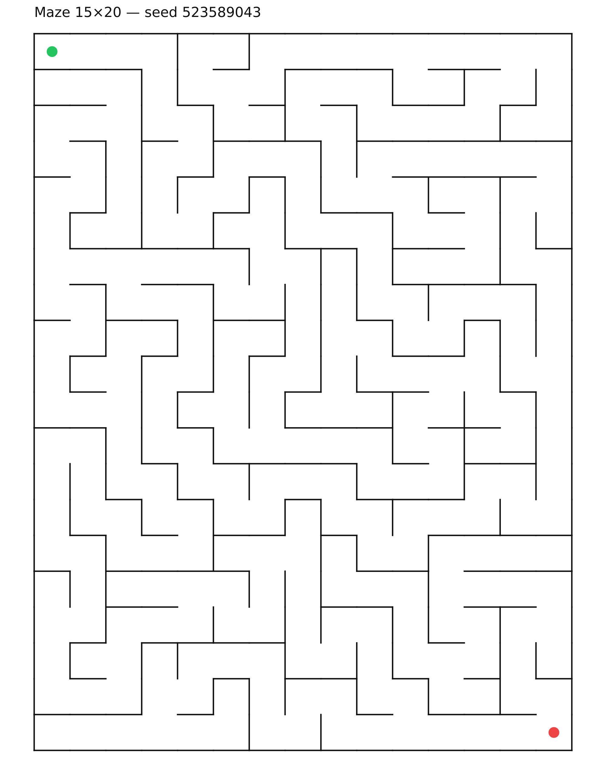 Maze 15×20 #25