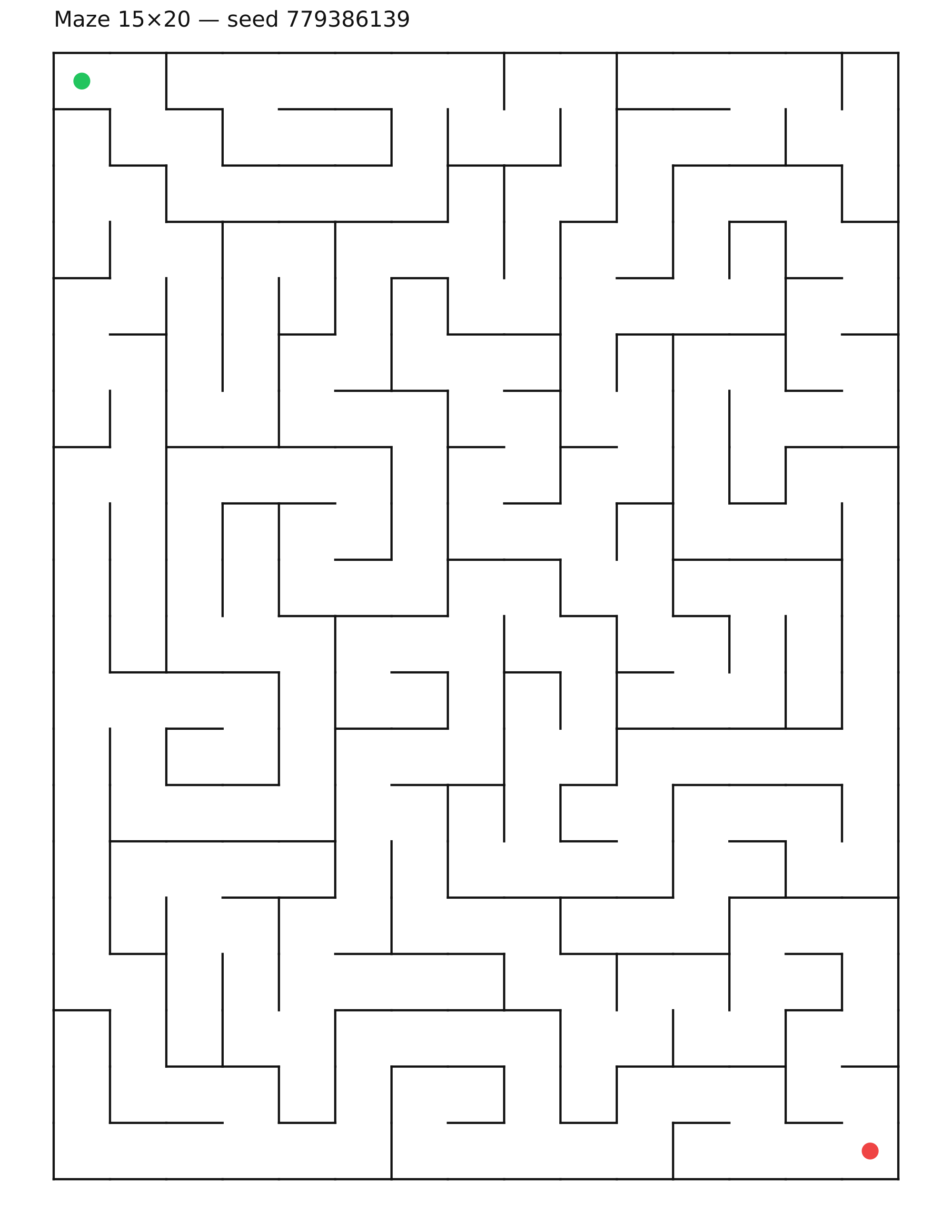 Maze 15×20 #11