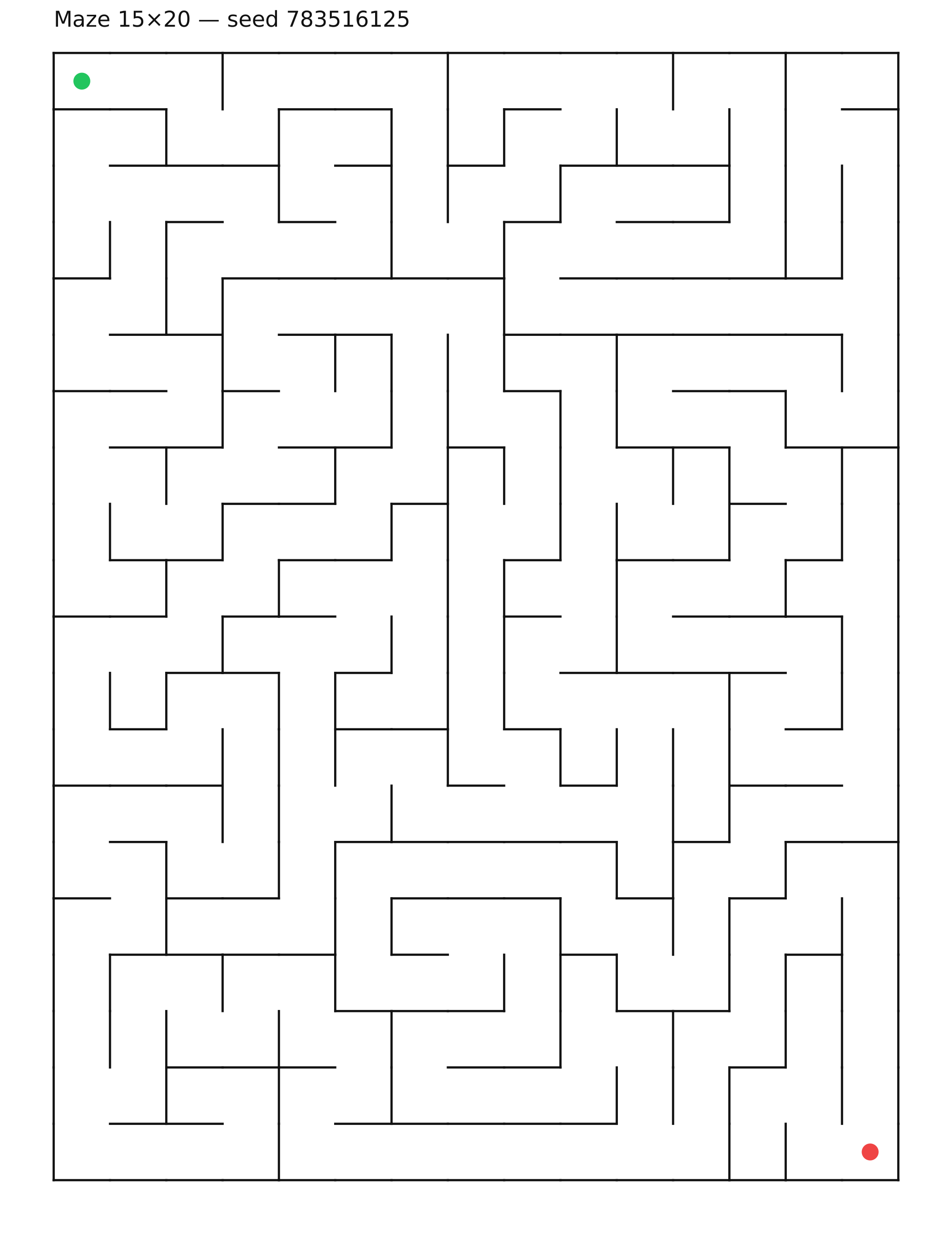 Maze 15×20 #28