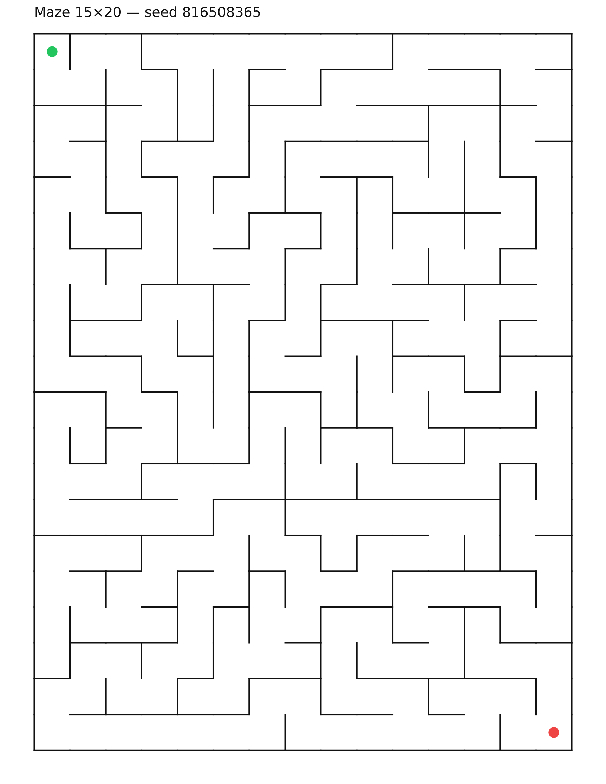 Maze 15×20 #28