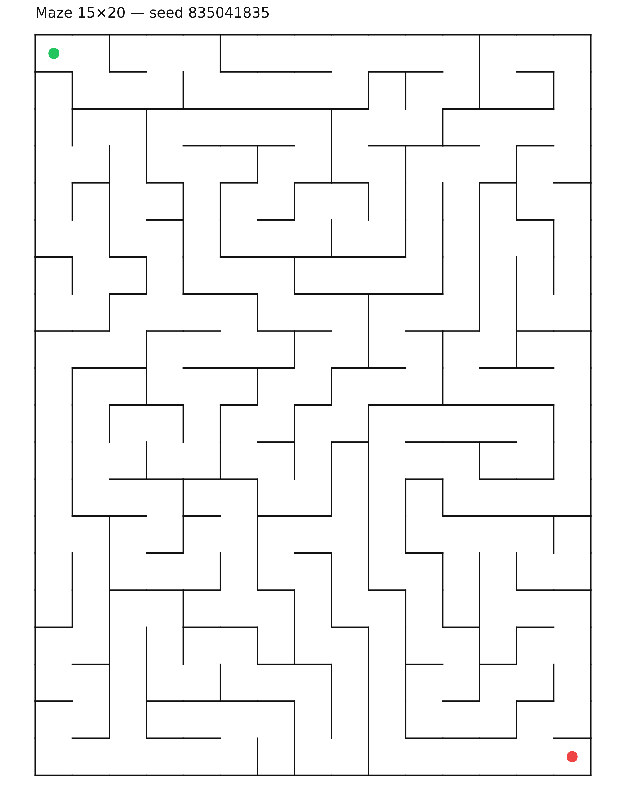 Maze 15×20 #29