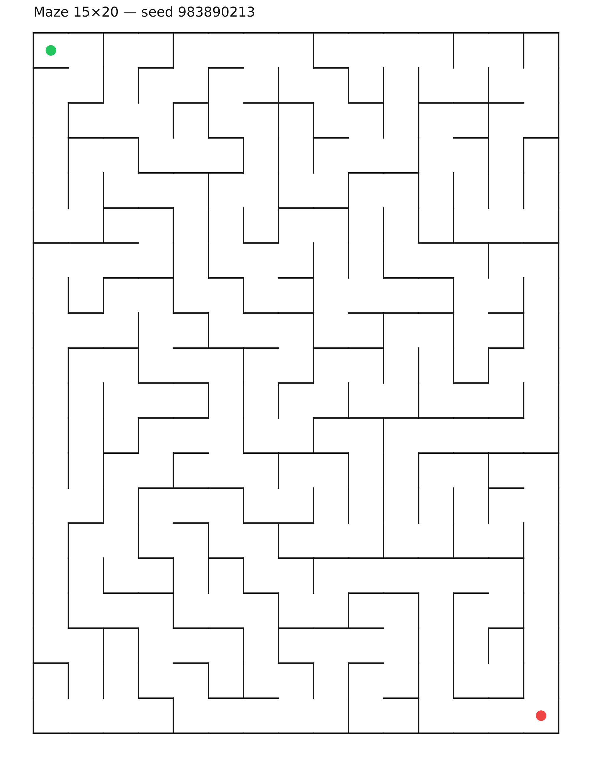 Maze 15×20 #12