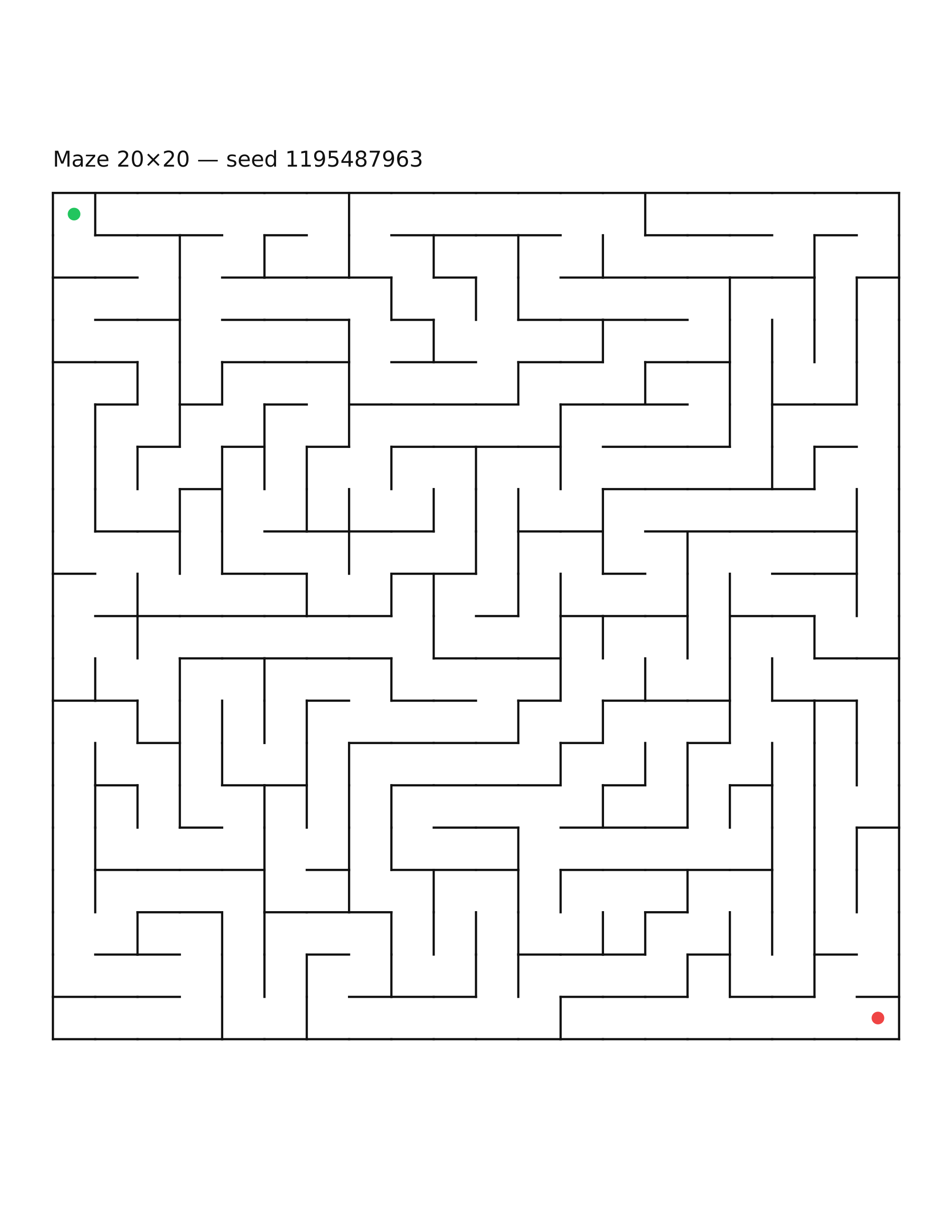 Maze 20×20 #17