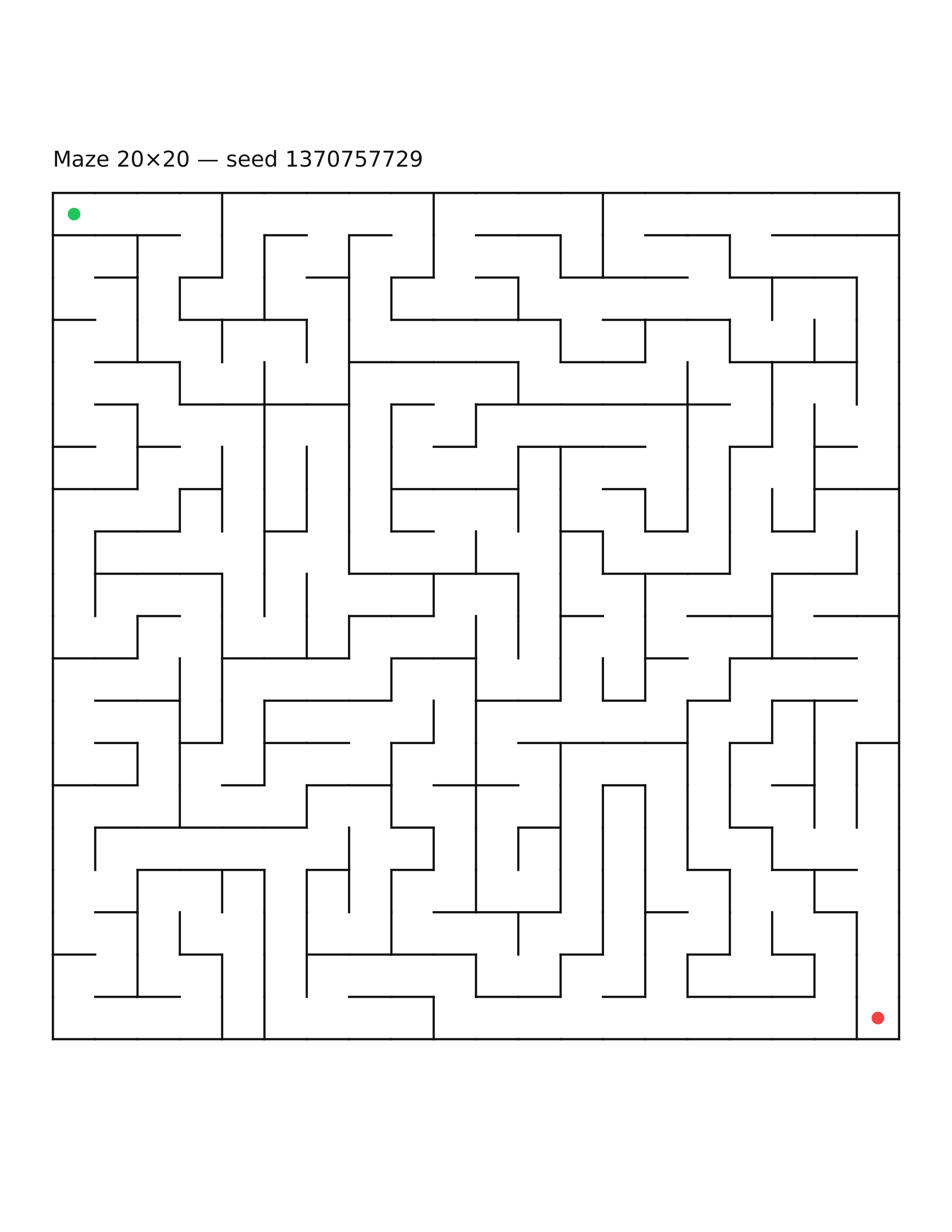 Maze 20×20 #25