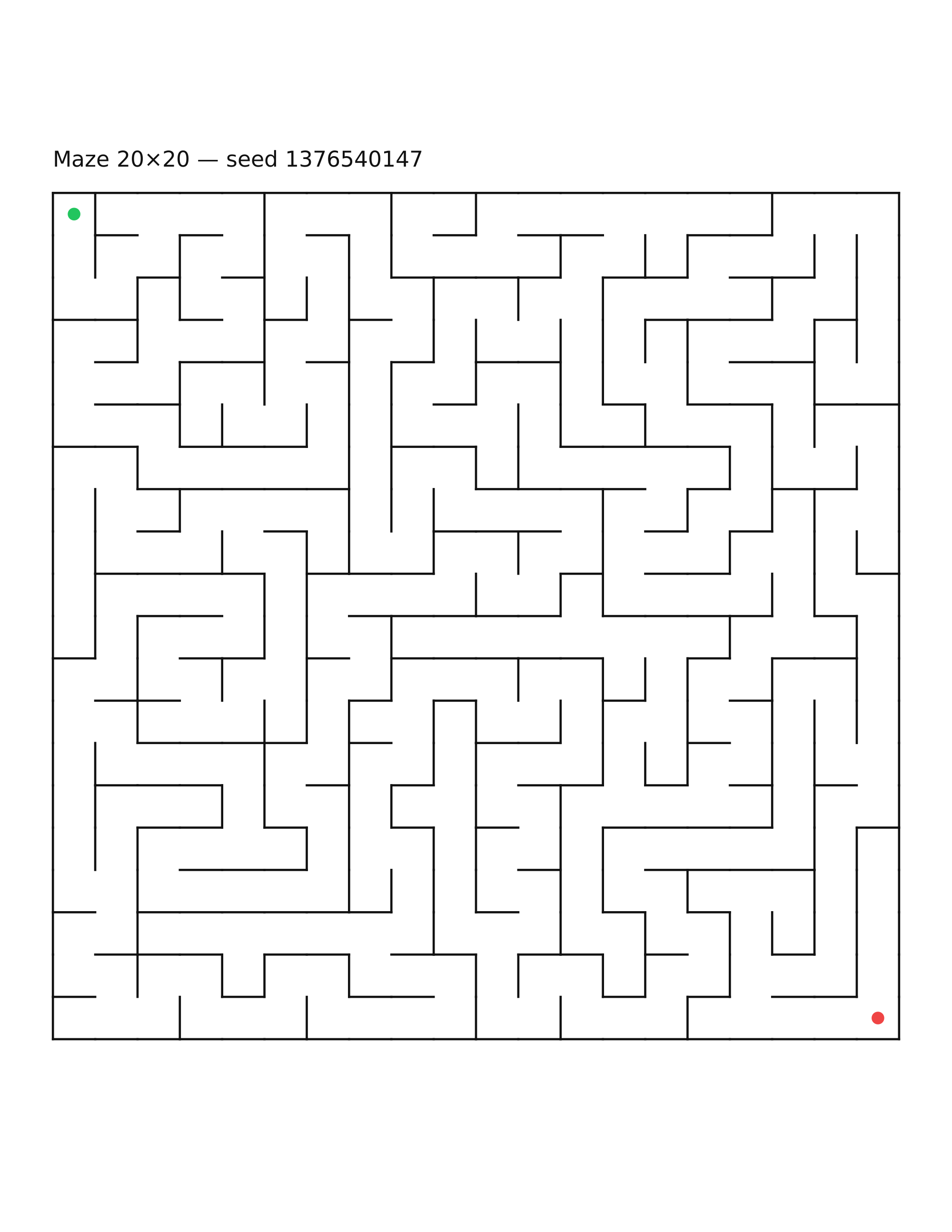 Maze 20×20 #10