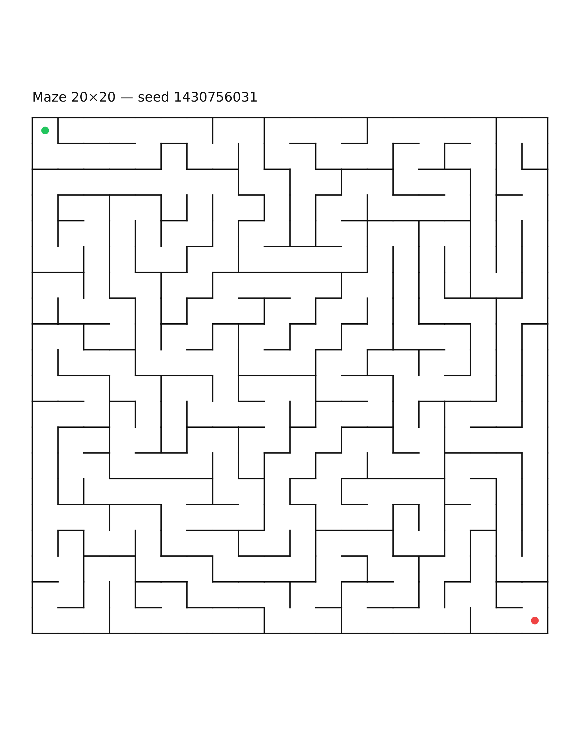 Maze 20×20 #9