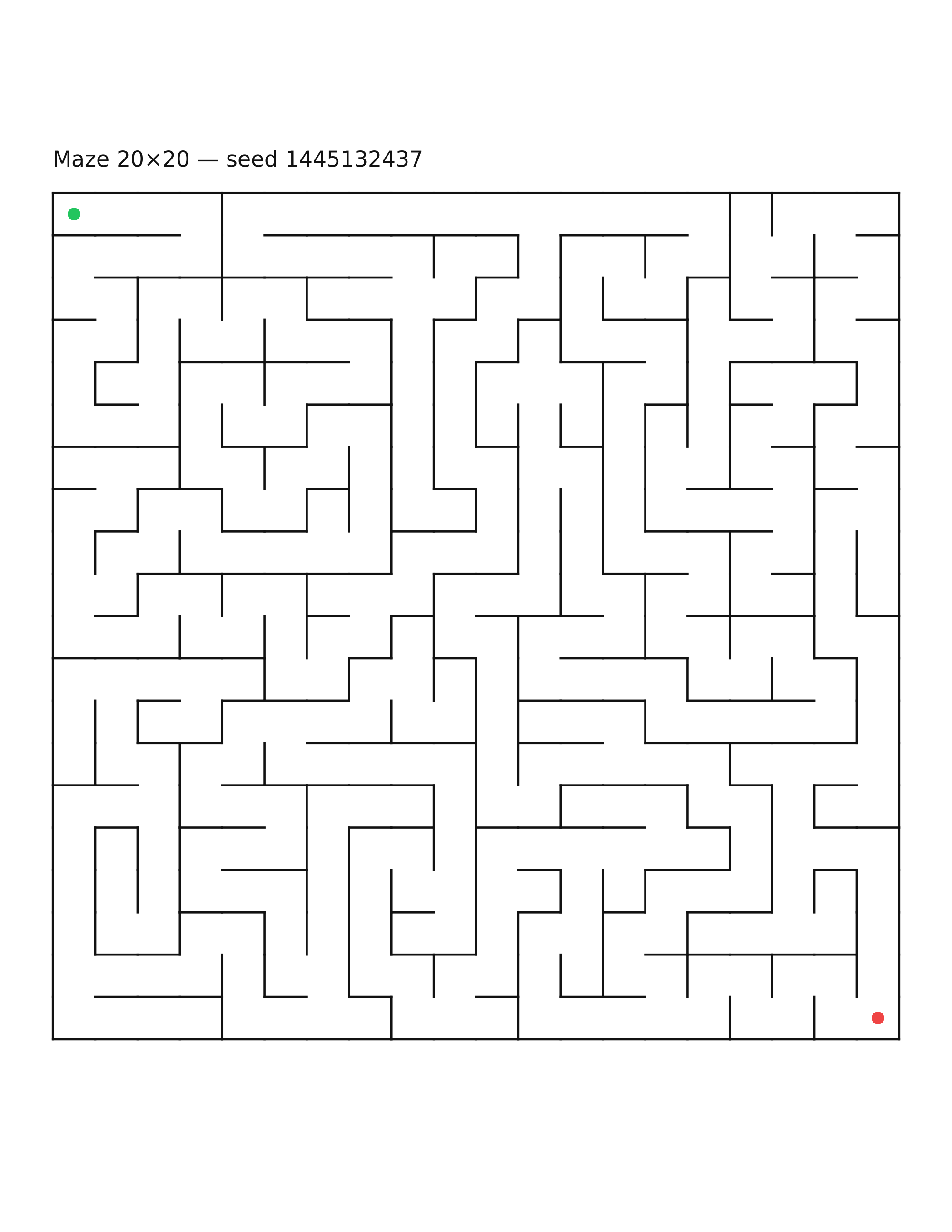 Maze 20×20 #26