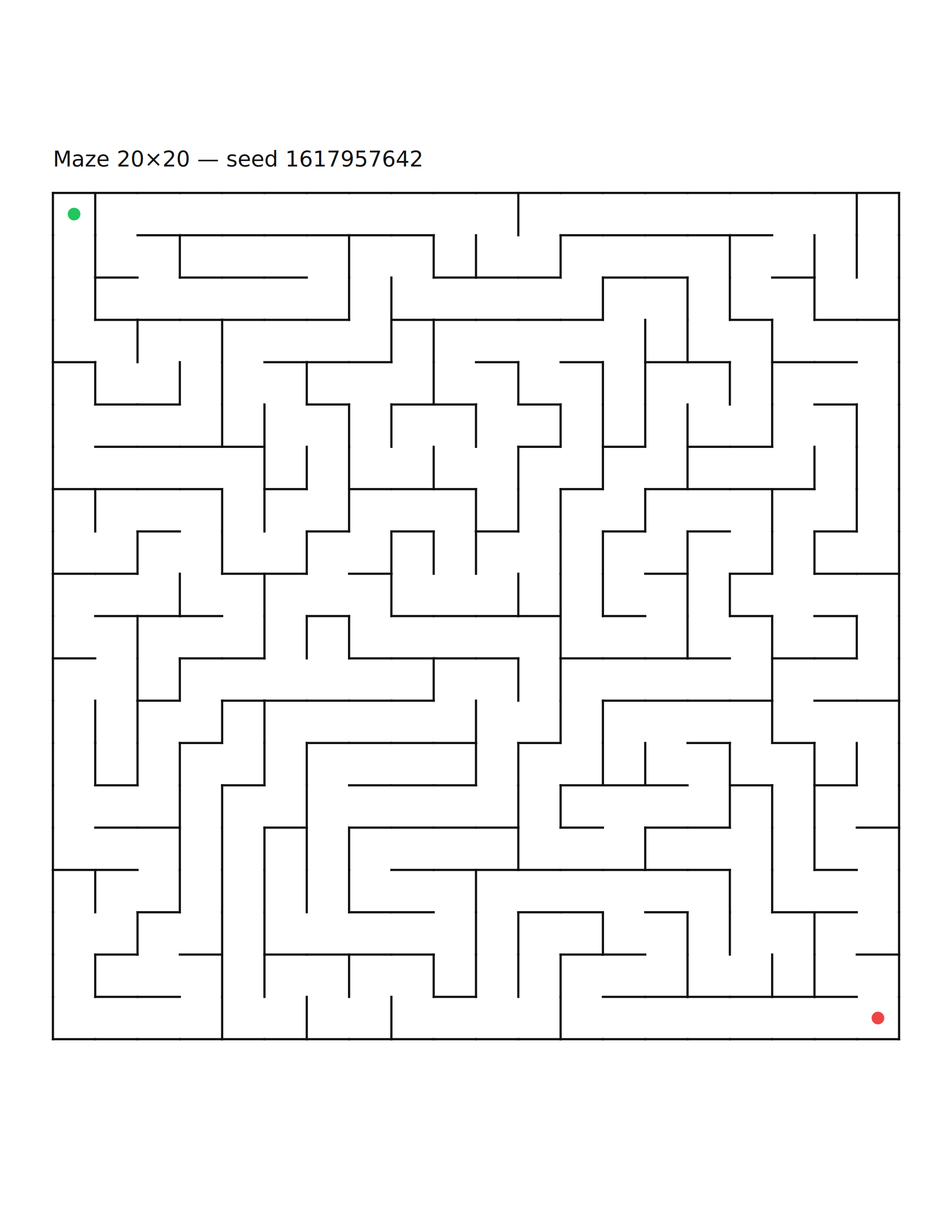 Maze 20×20 #1
