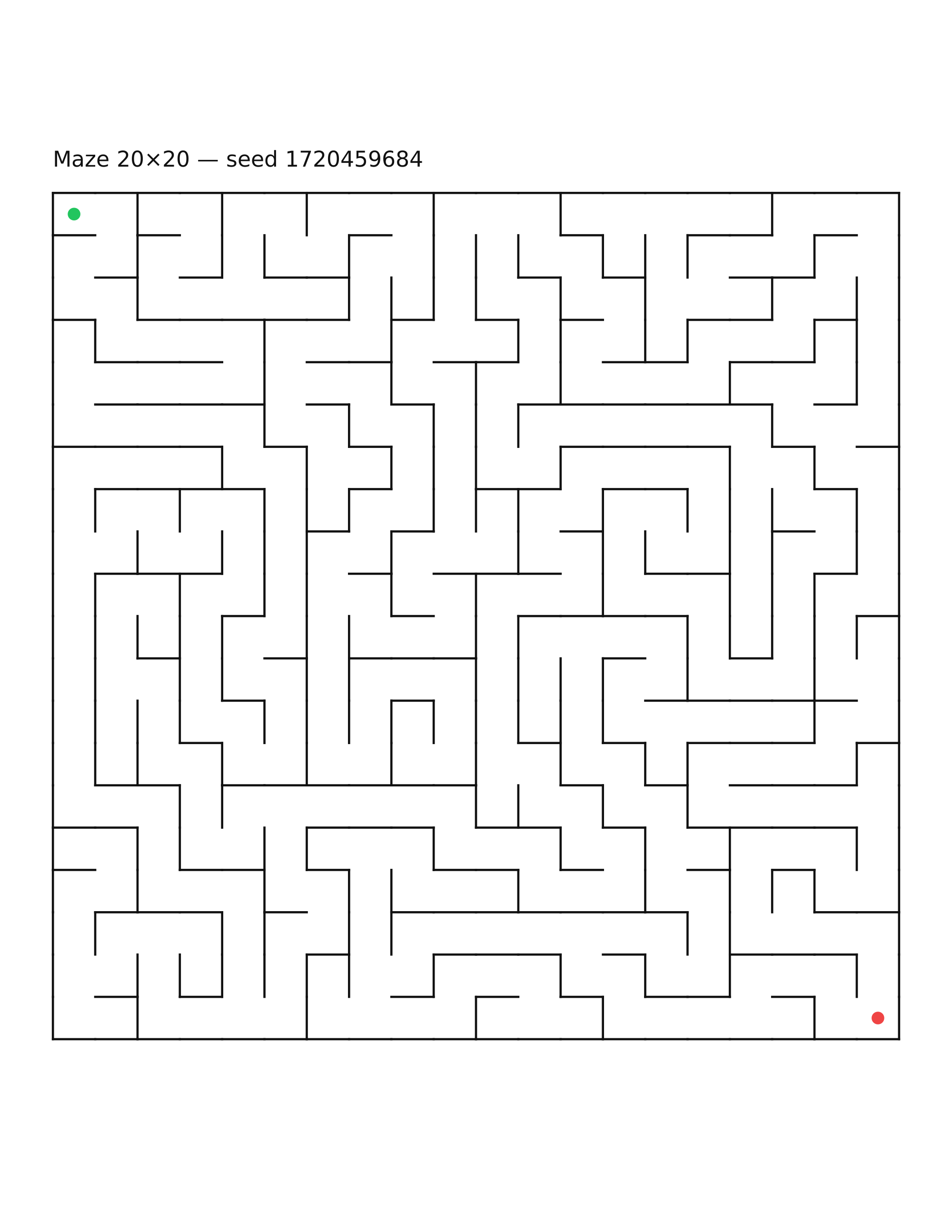 Maze 20×20 #26