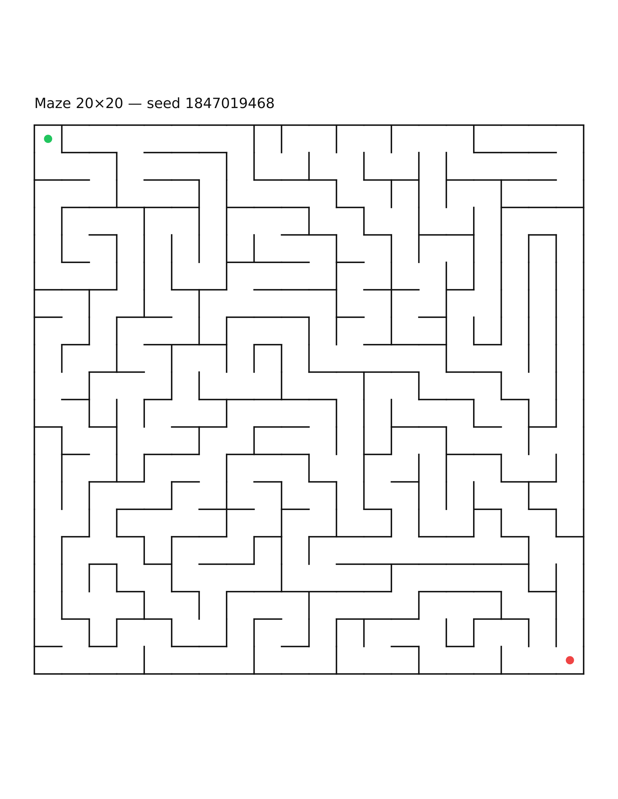 Maze 20×20 #27