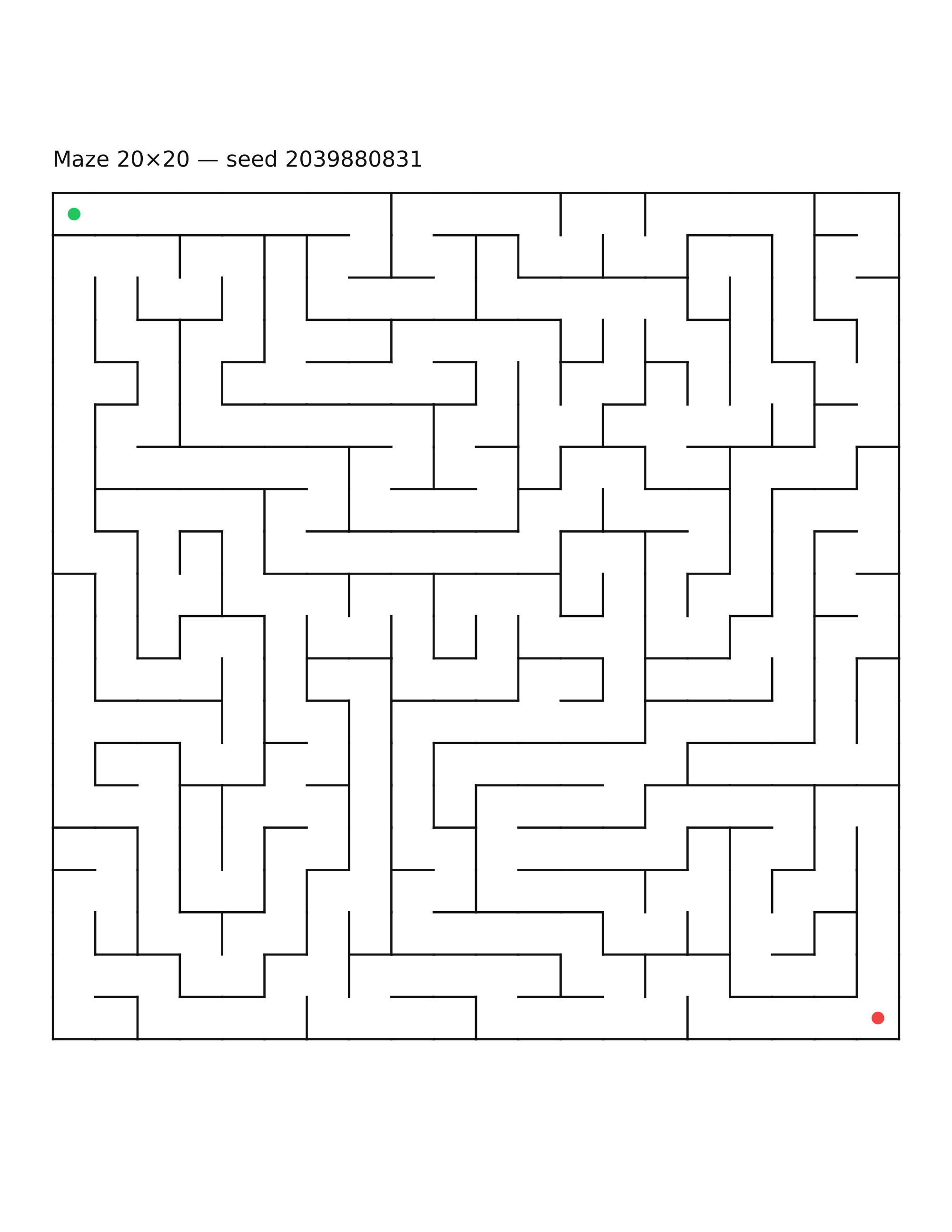 Maze 20×20 #4