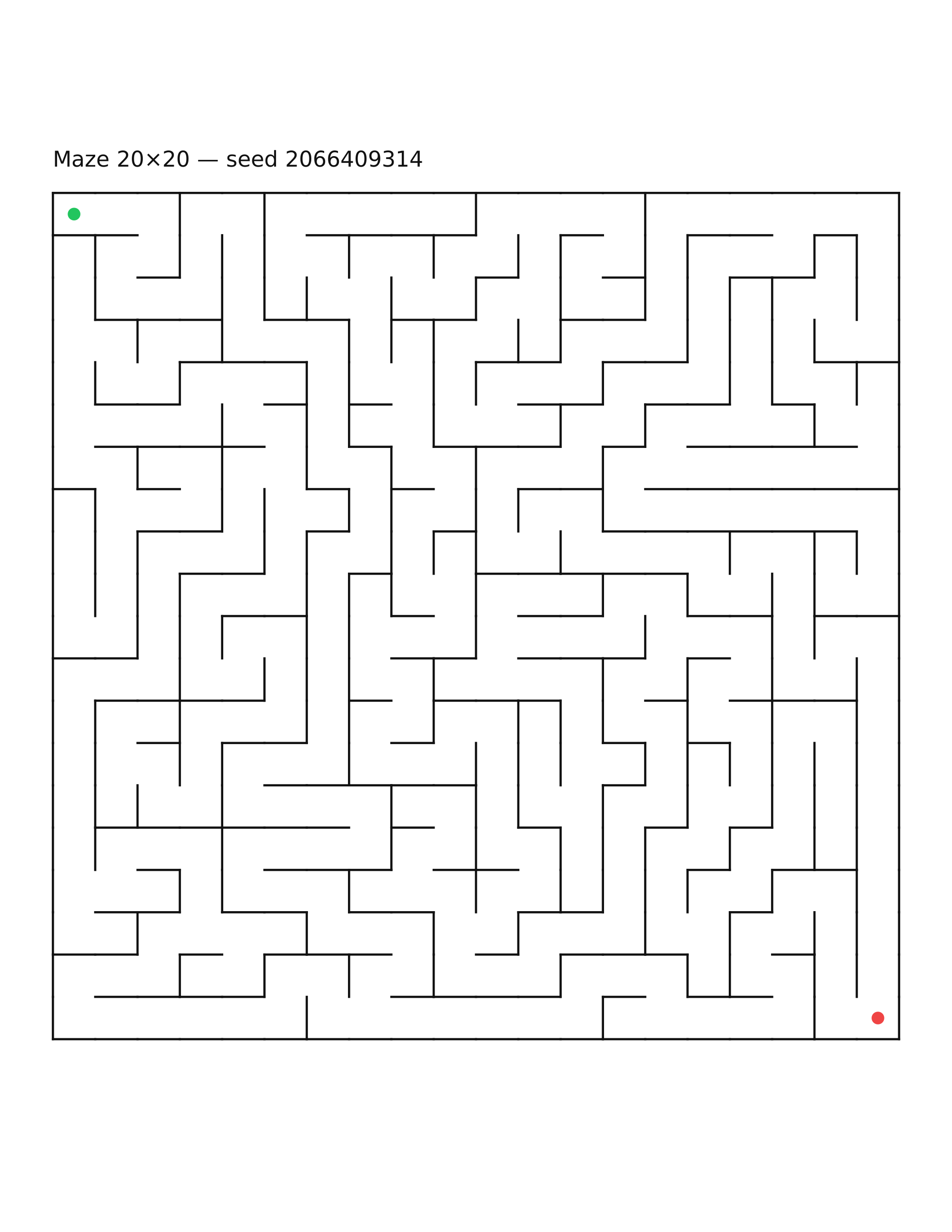 Maze 20×20 #19