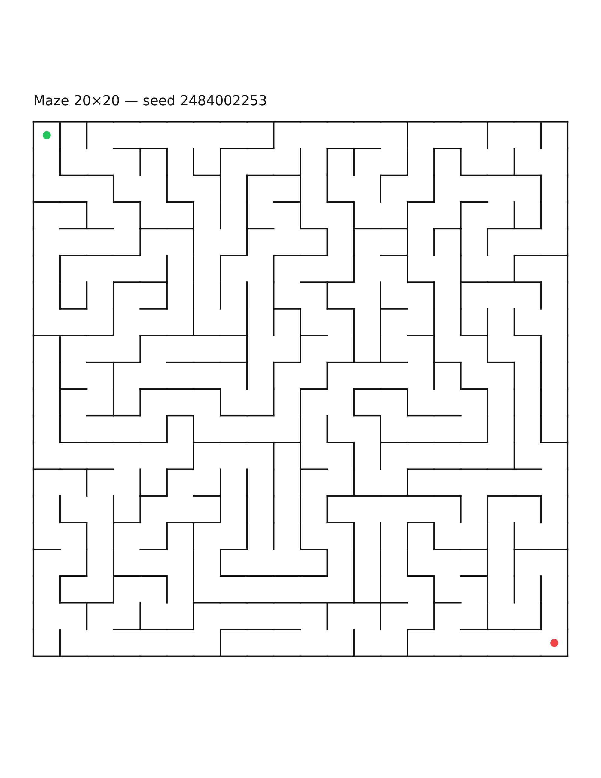 Maze 20×20 #28