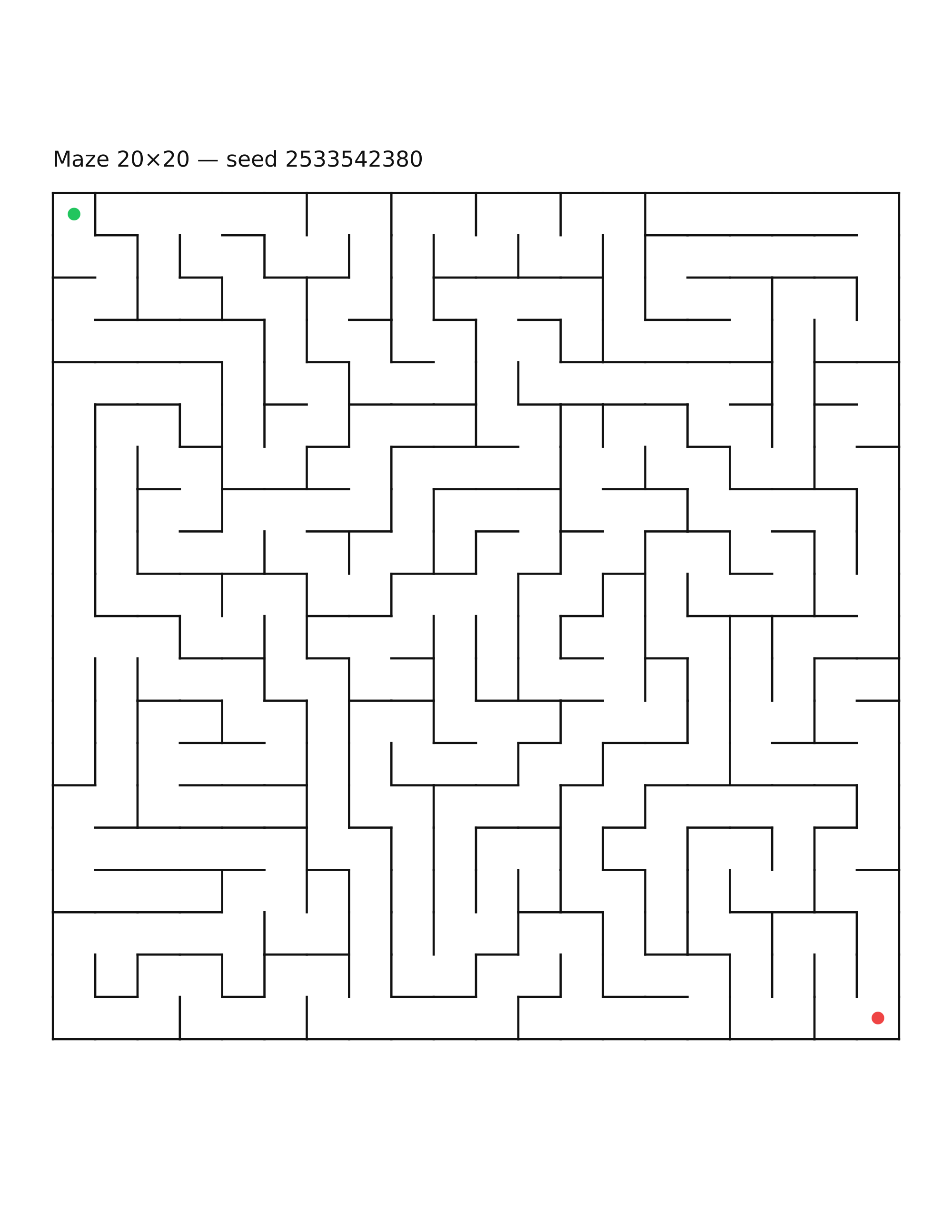 Maze 20×20 #28