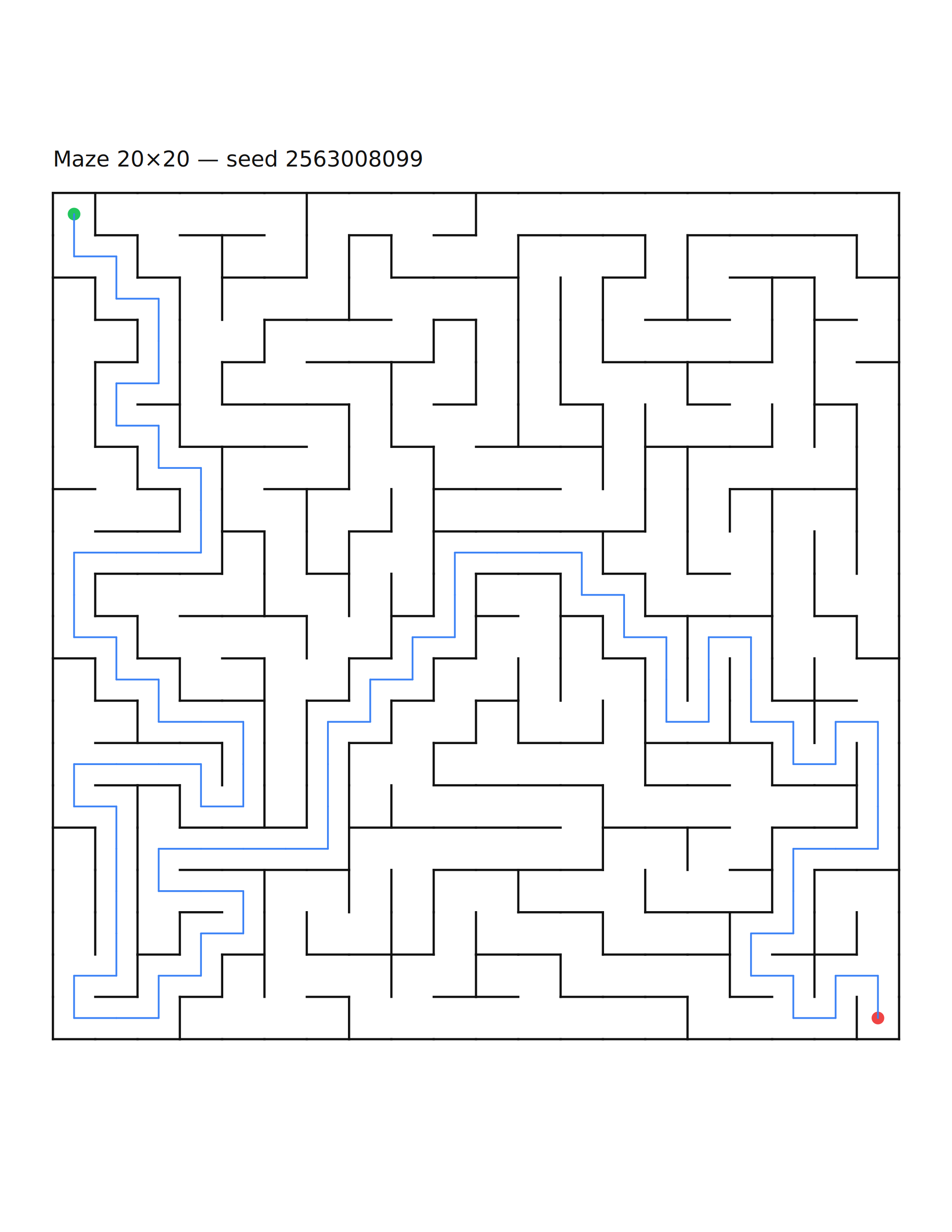 Maze 20×20 #2 — solution