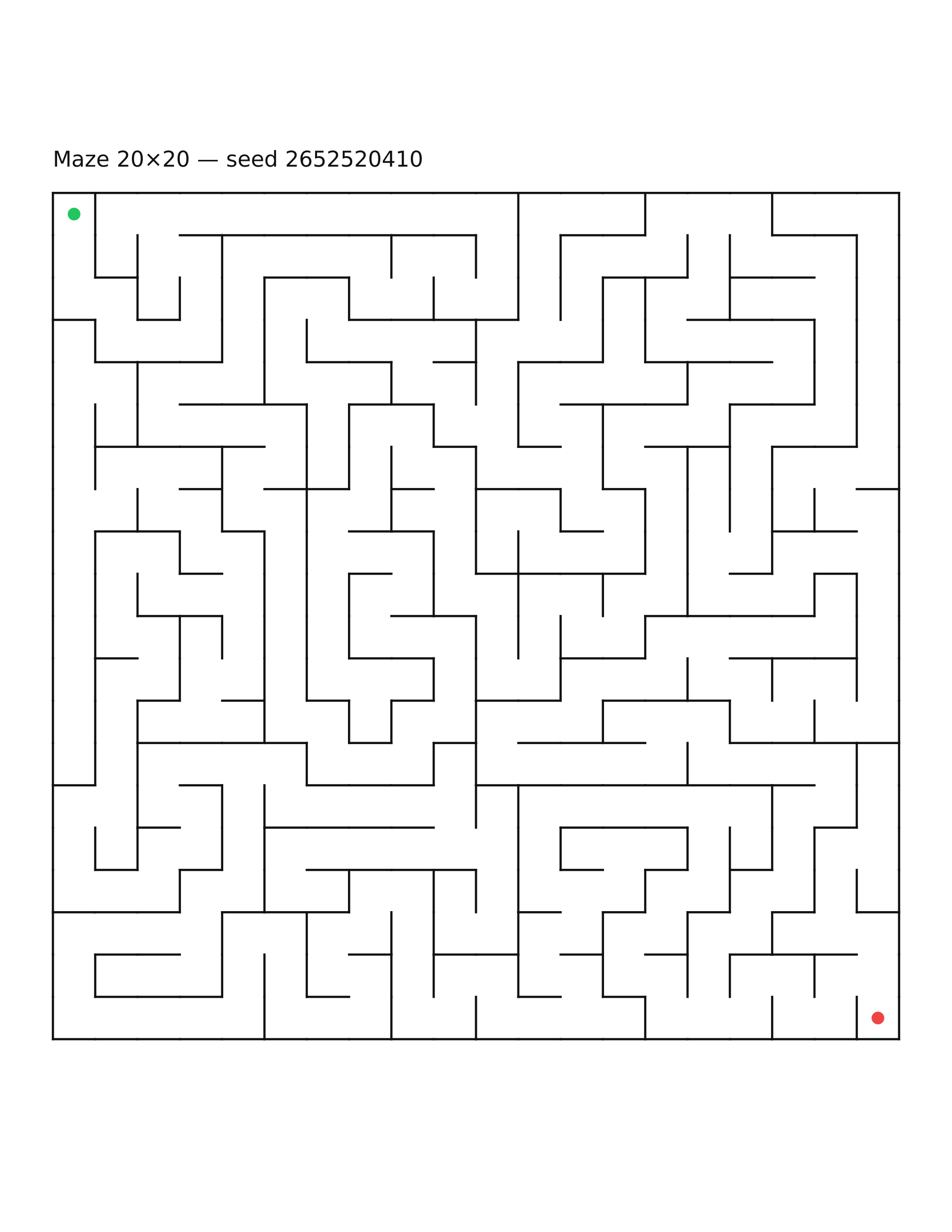 Maze 20×20 #30