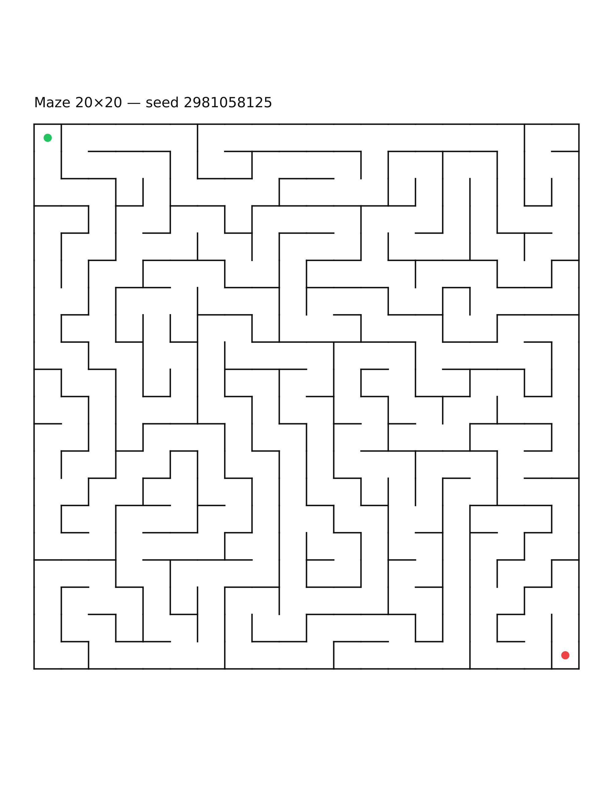 Maze 20×20 #30