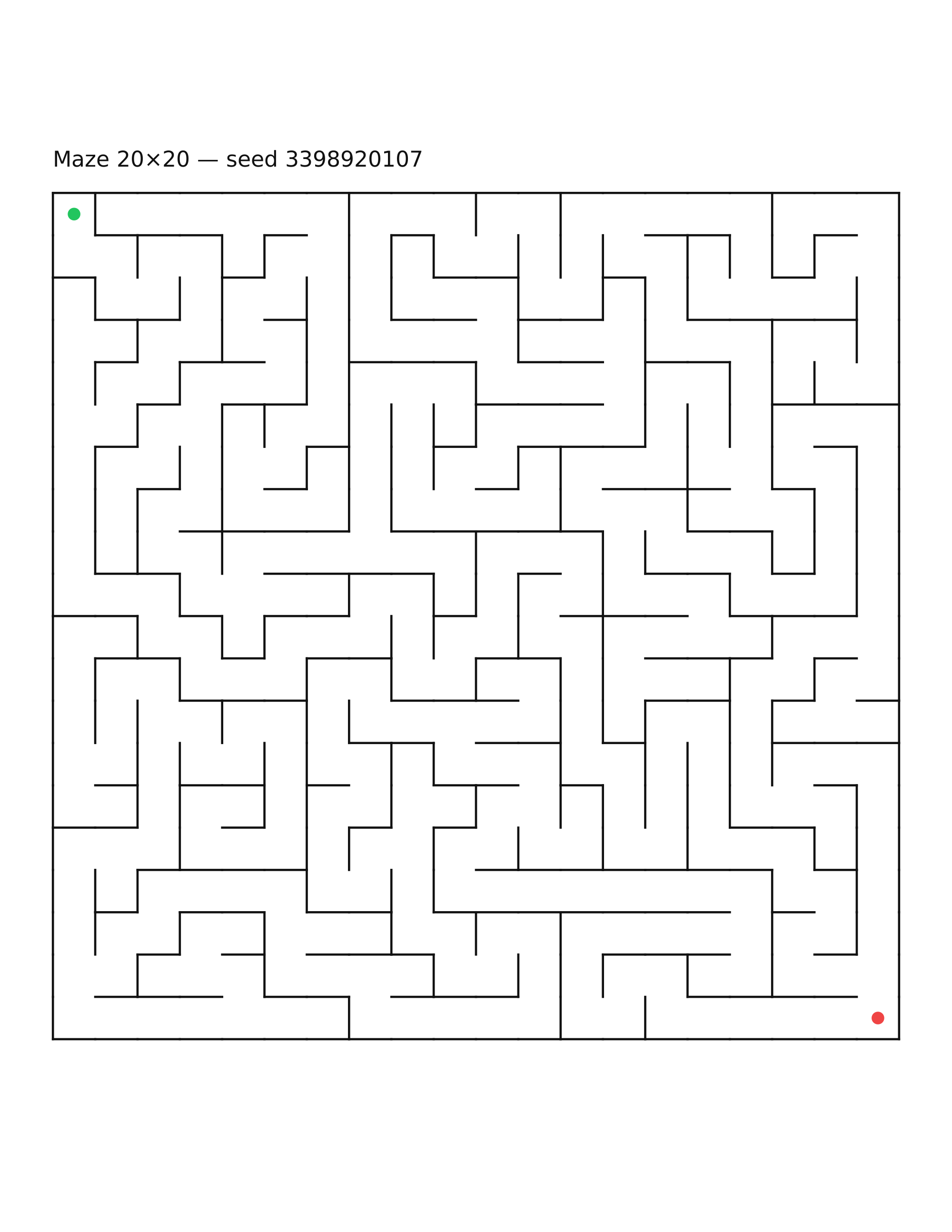 Maze 20×20 #19