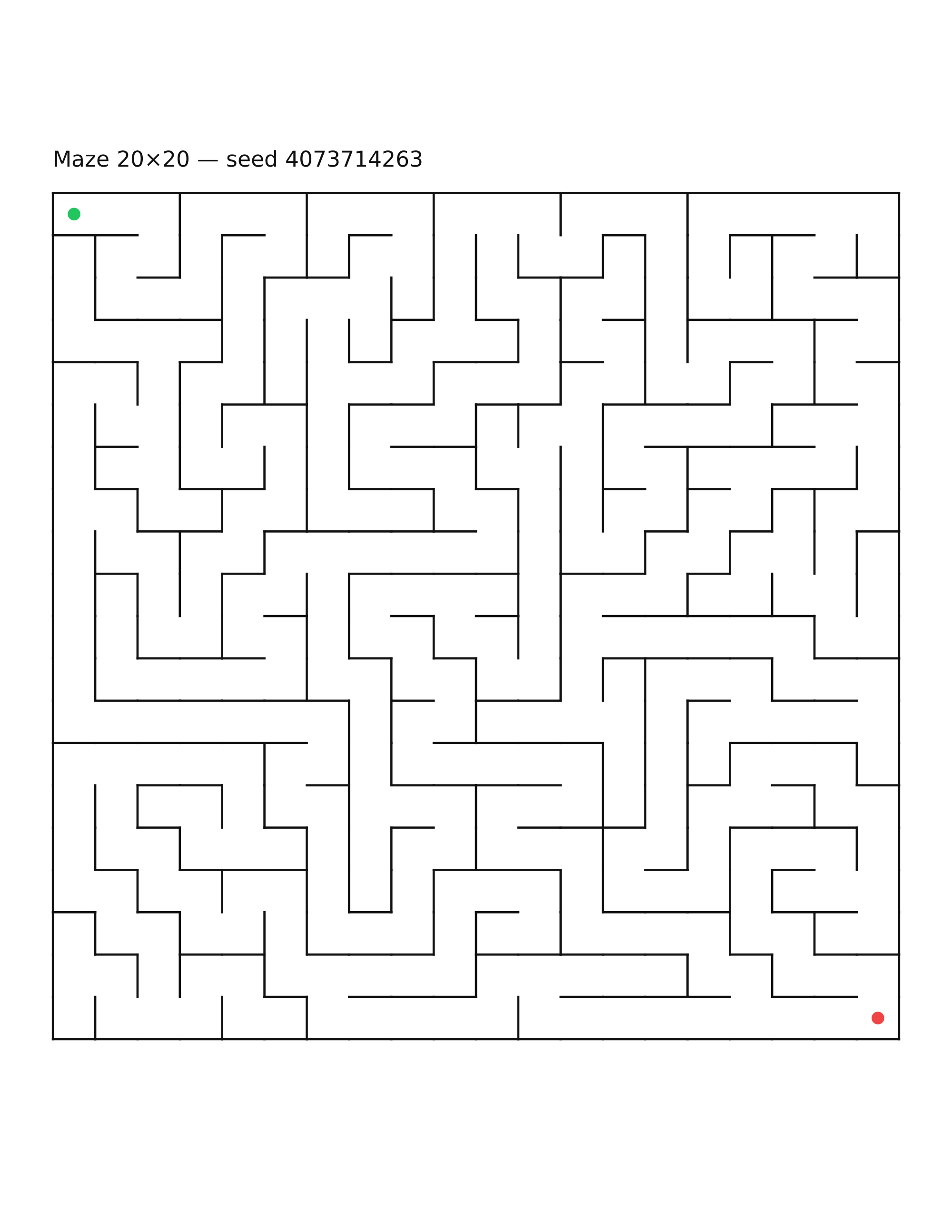 Maze 20×20 #20
