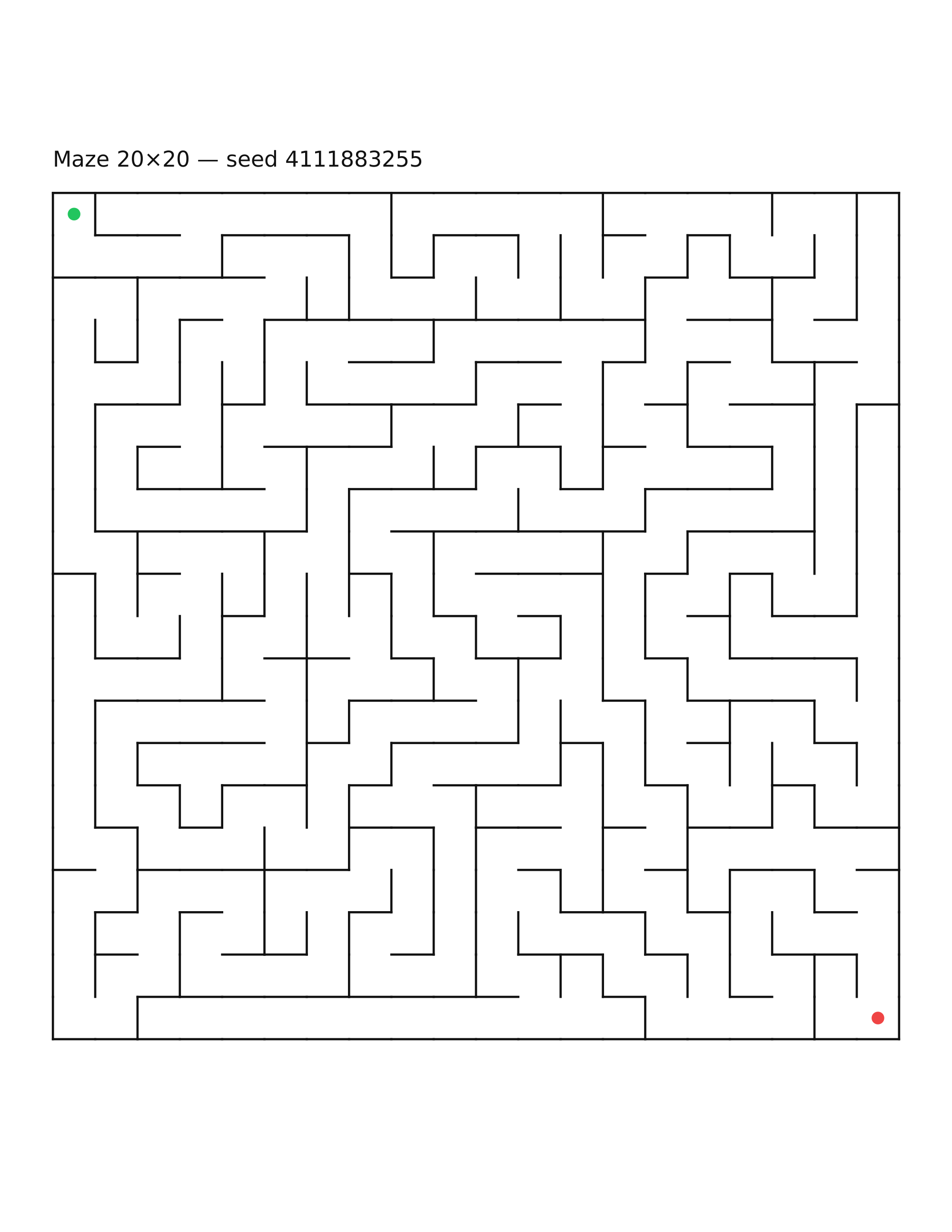 Maze 20×20 #13