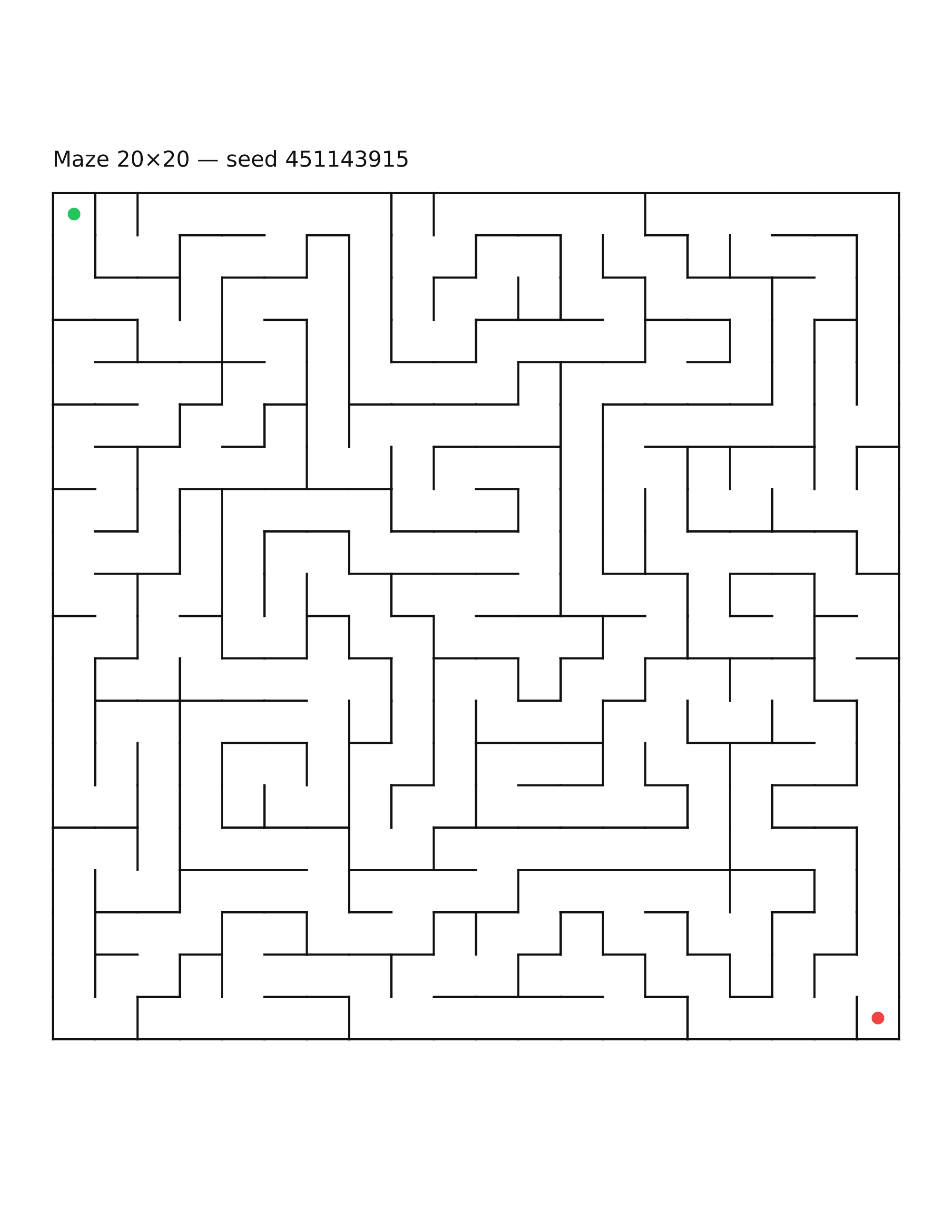 Maze 20×20 #30