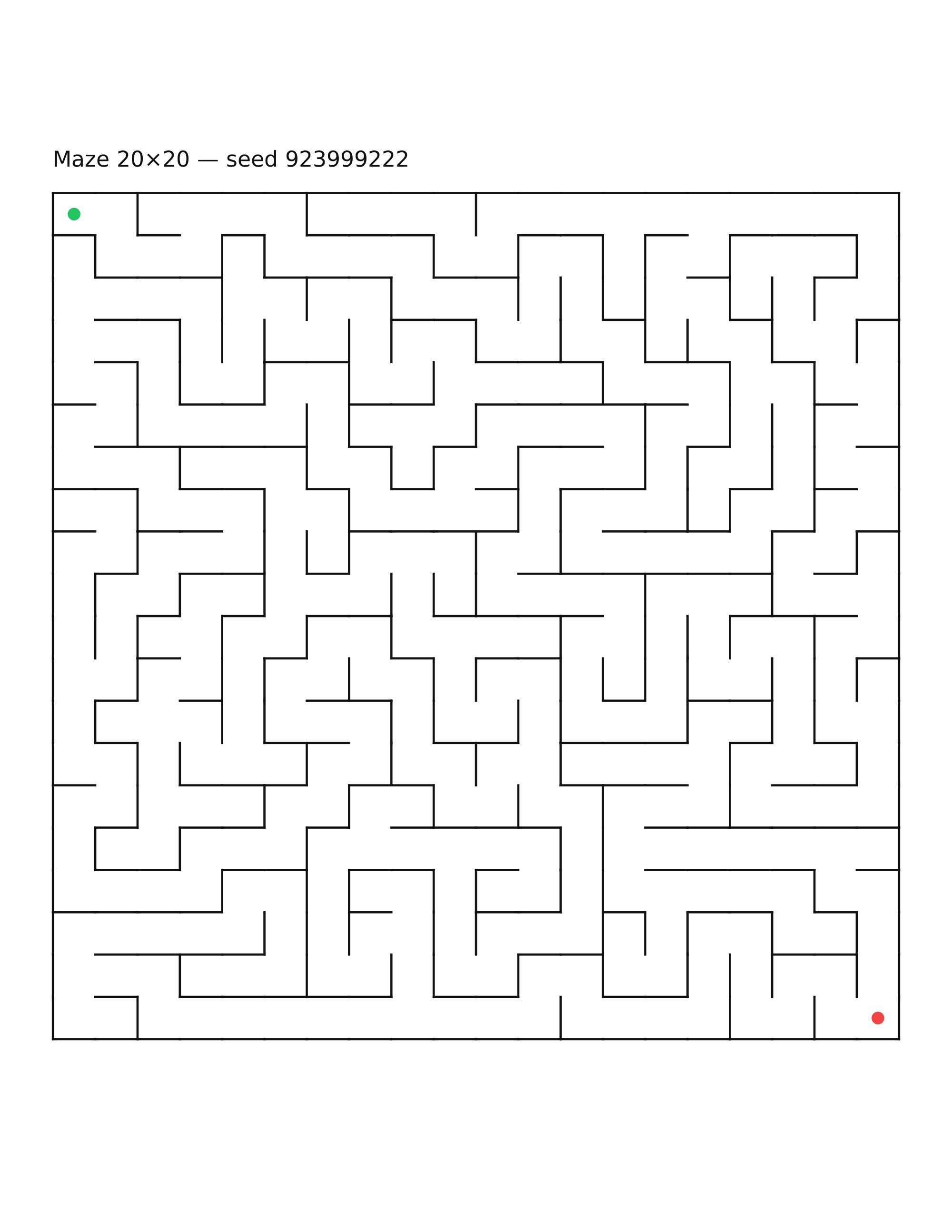Maze 20×20 #19