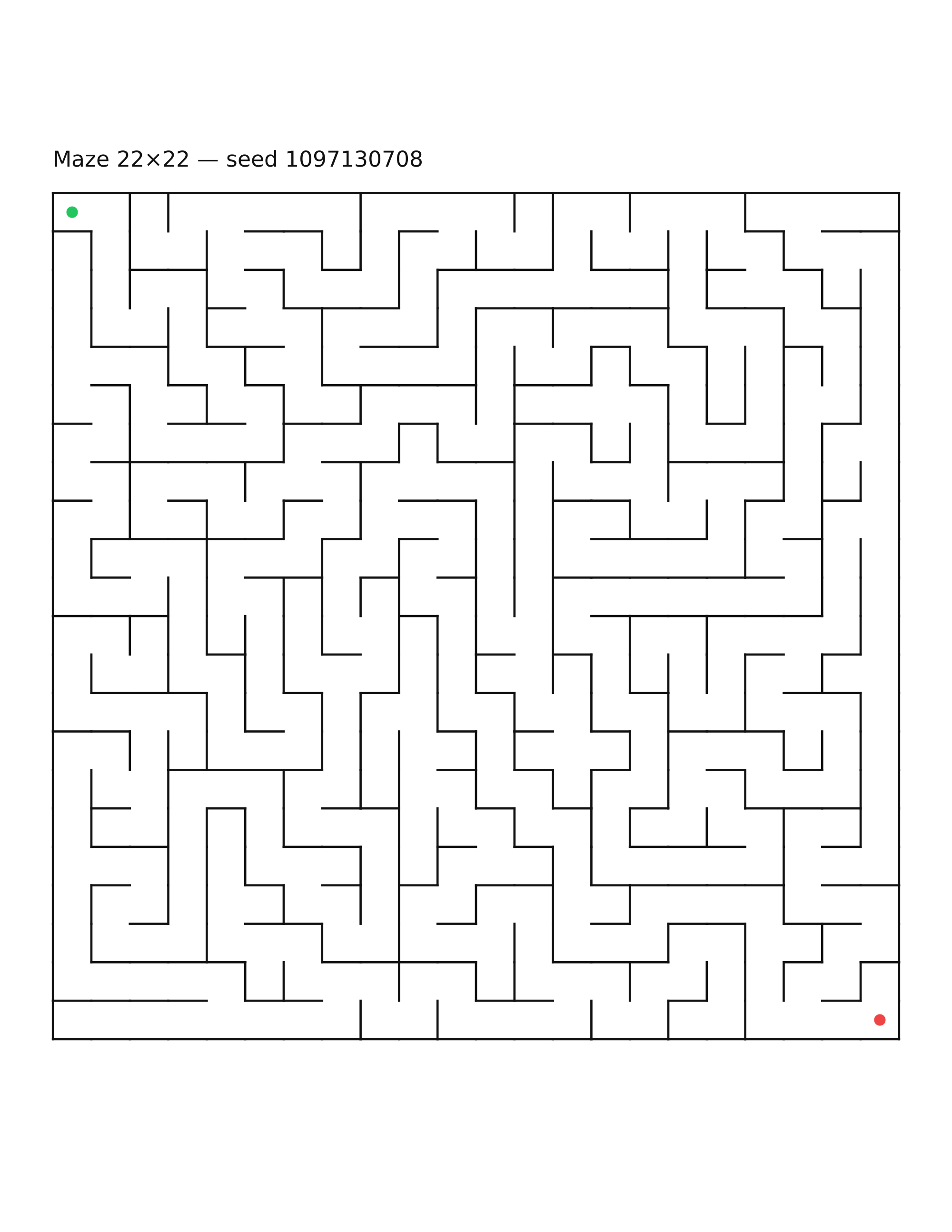 Maze 22×22 #17