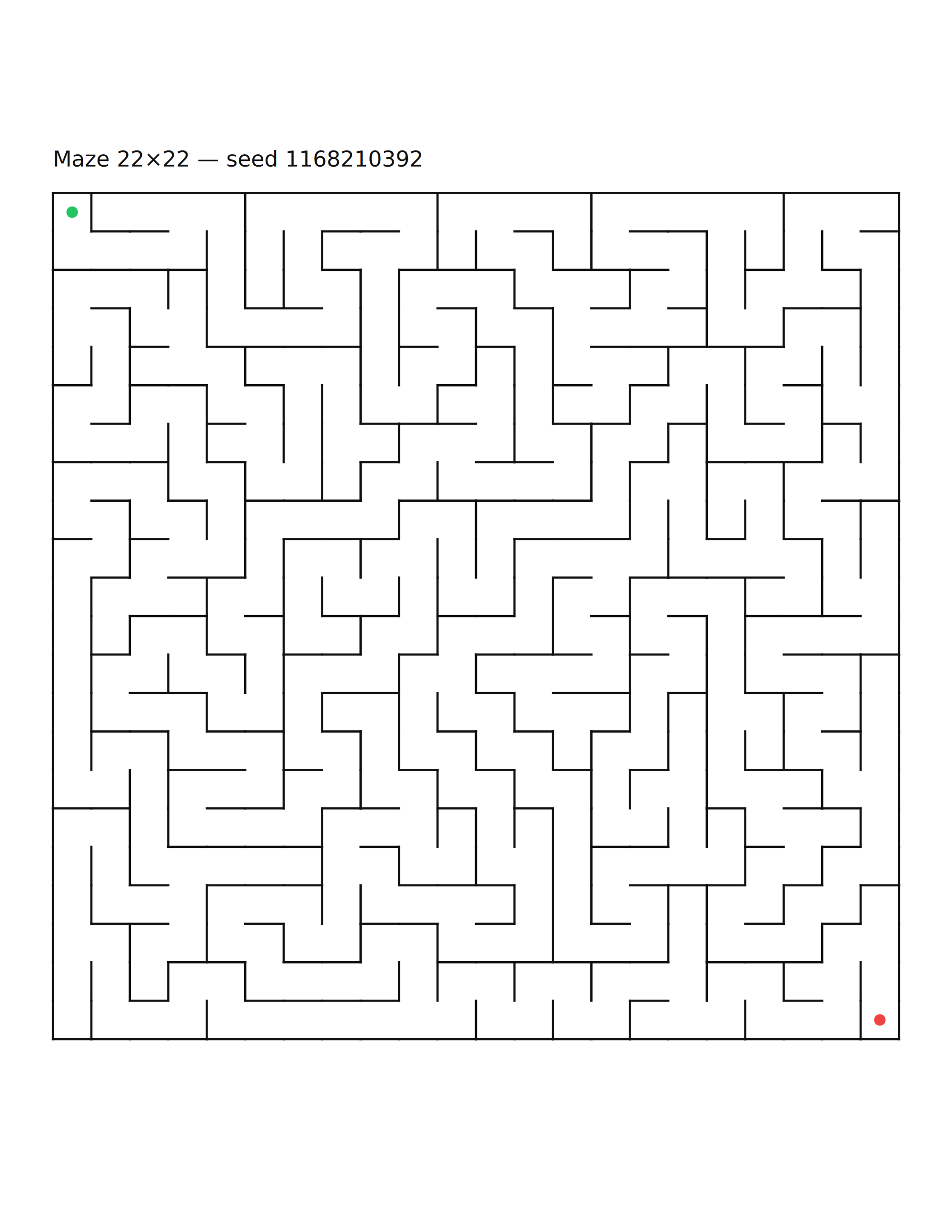 Maze 22×22 #1