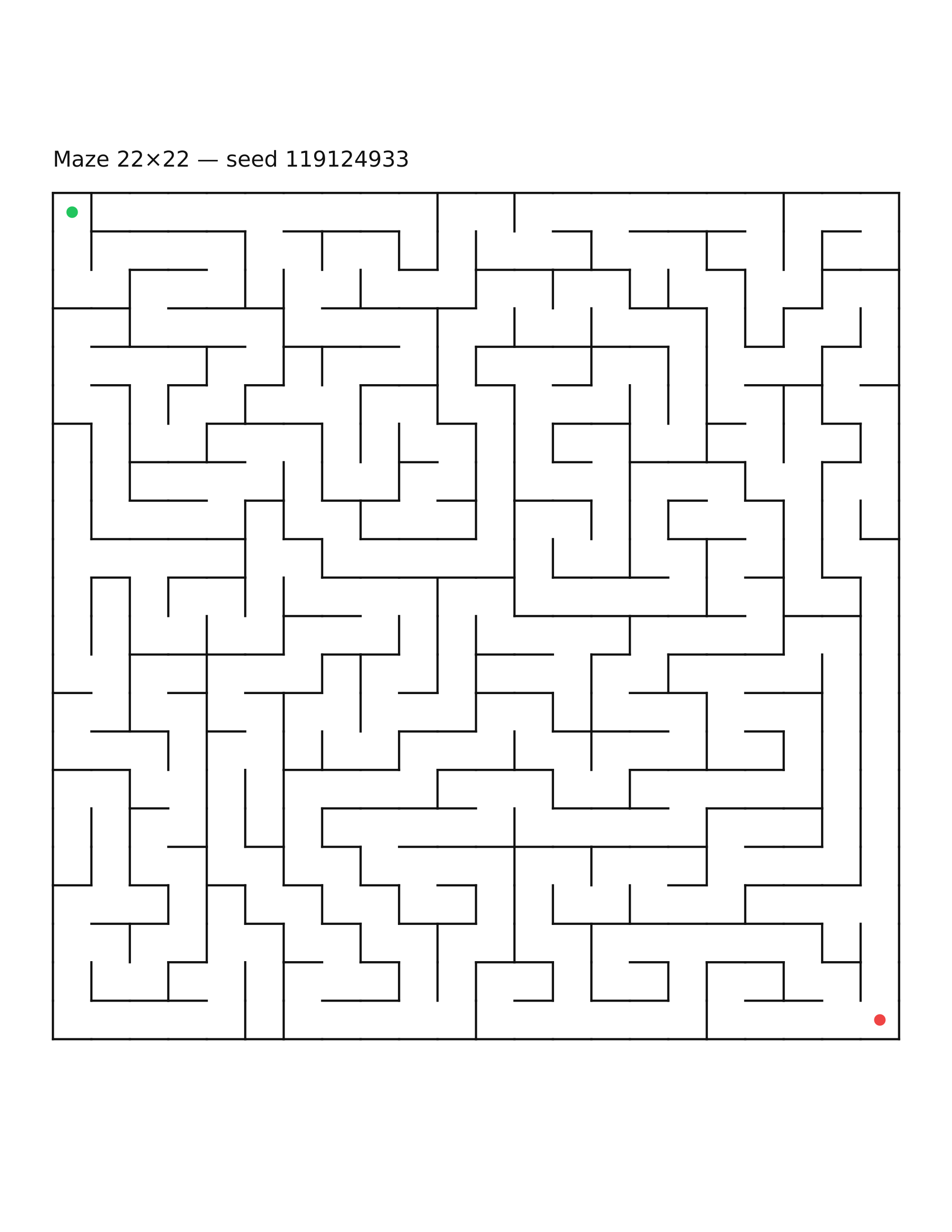 Maze 22×22 #18