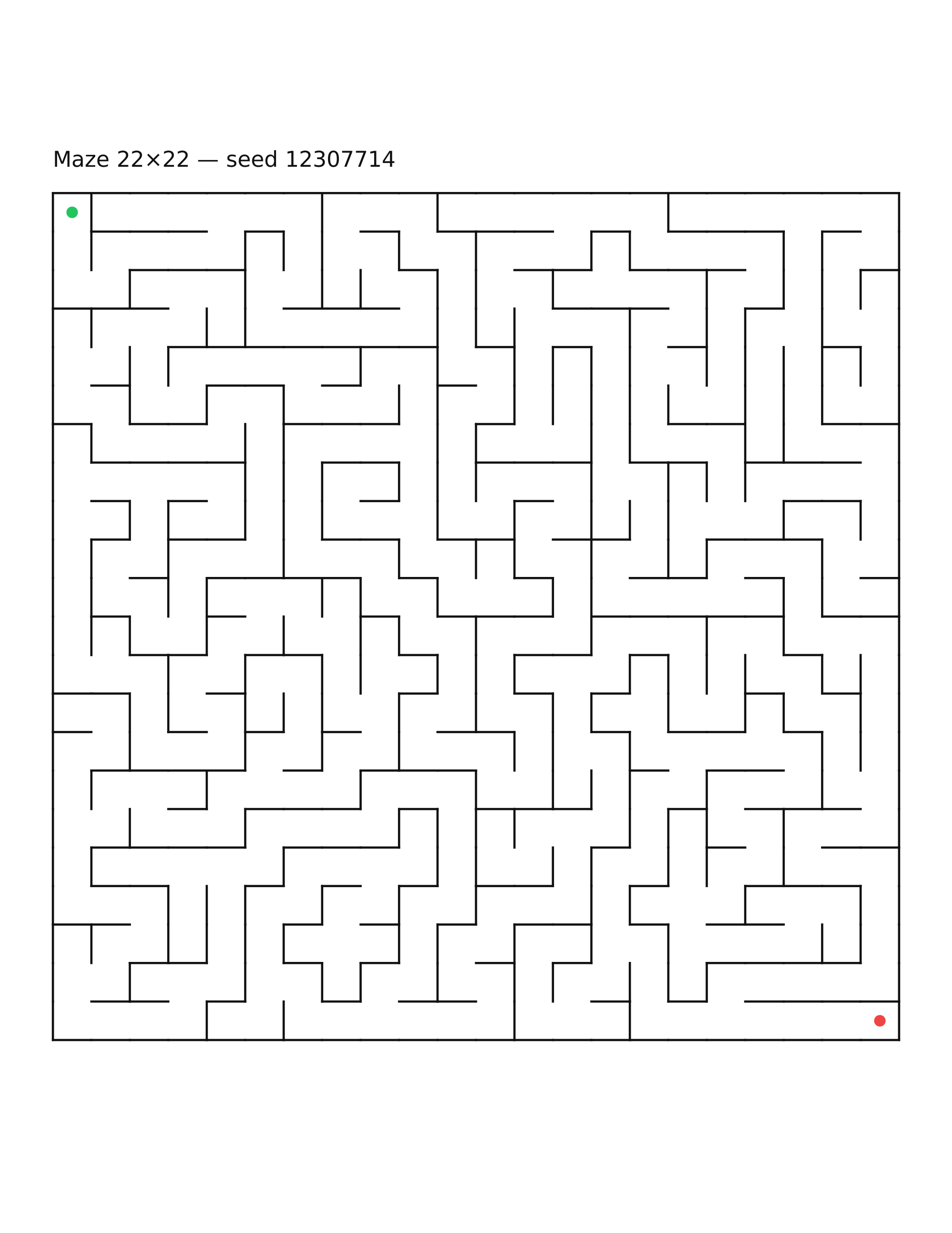 Maze 22×22 #17