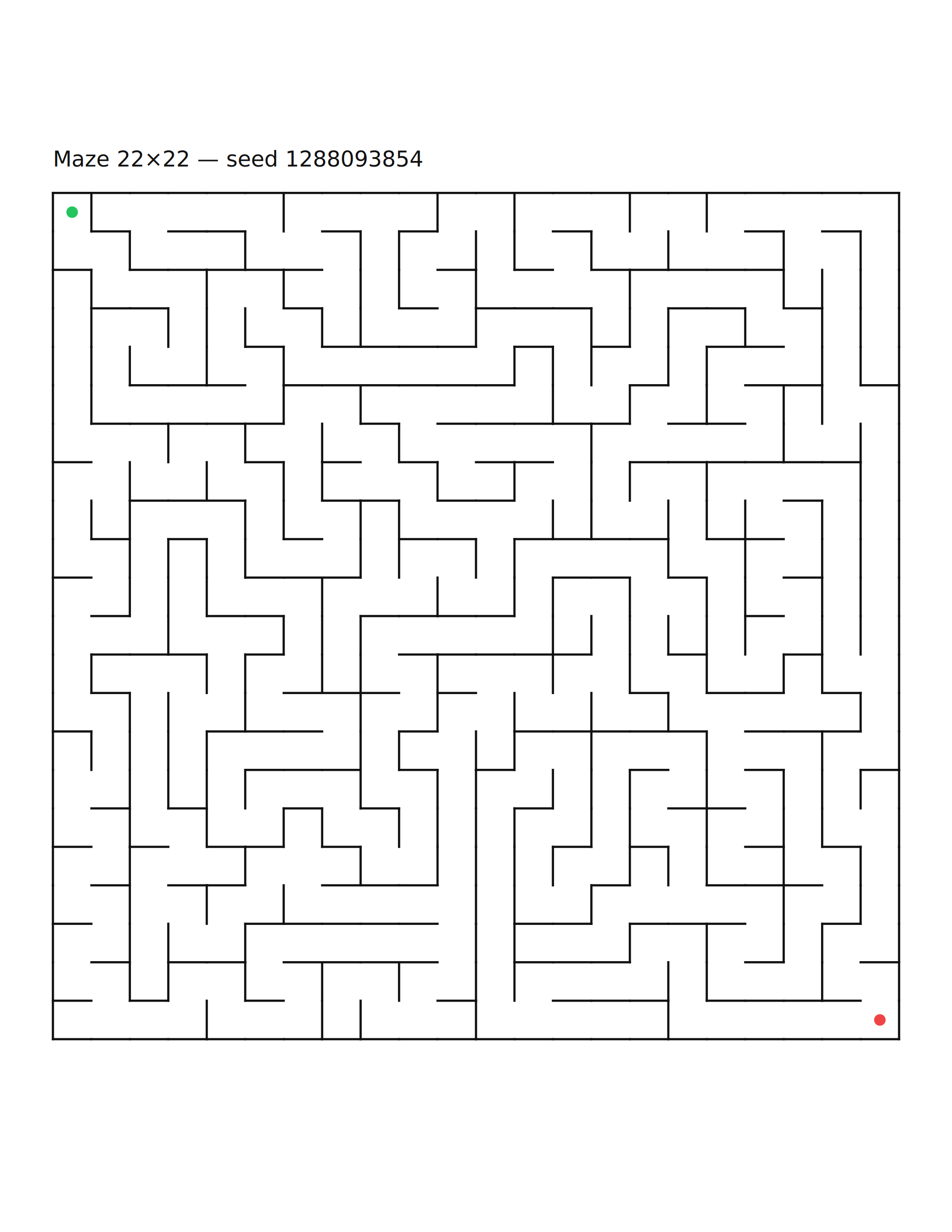 Maze 22×22 #2