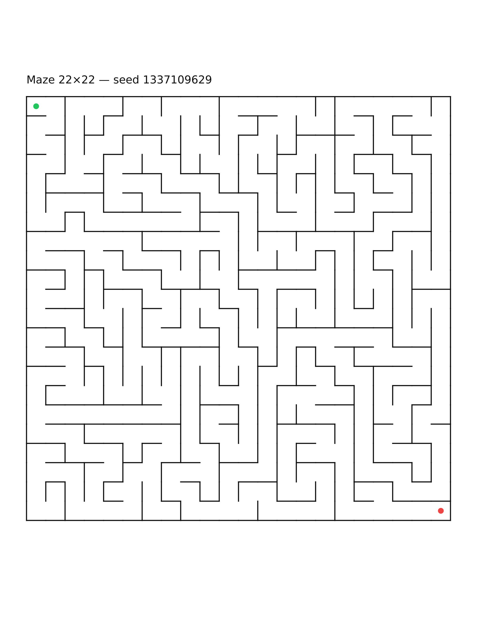 Maze 22×22 #12