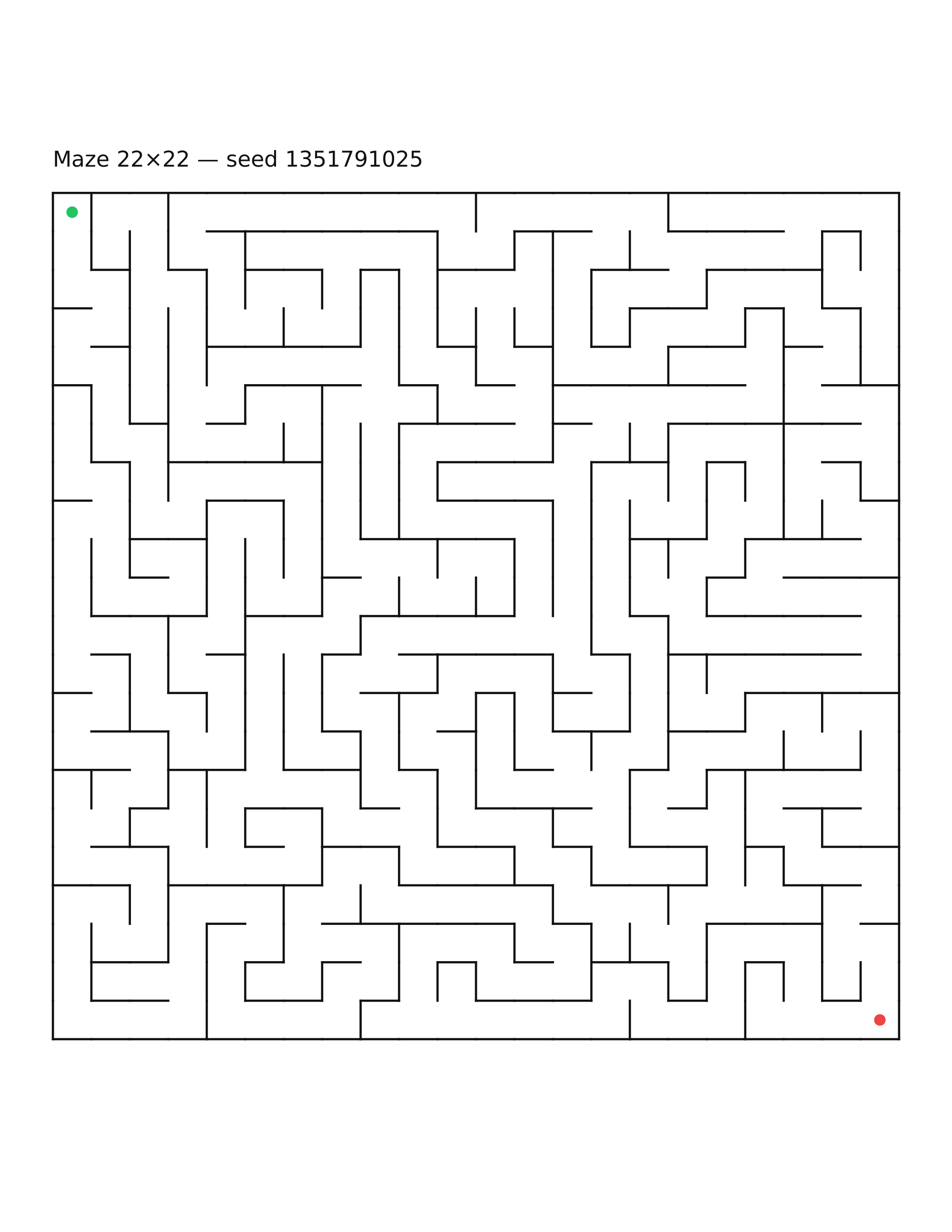 Maze 22×22 #9