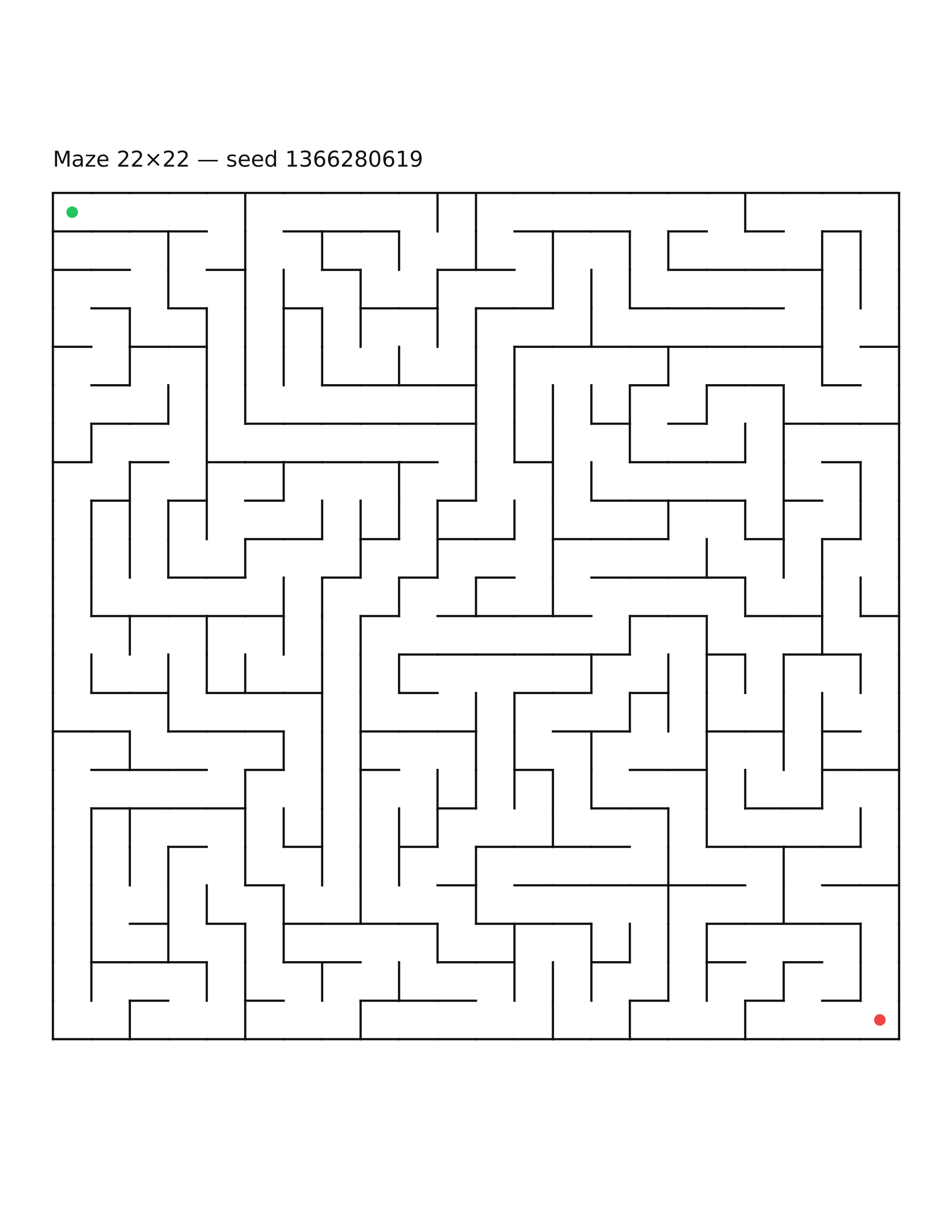 Maze 22×22 #19