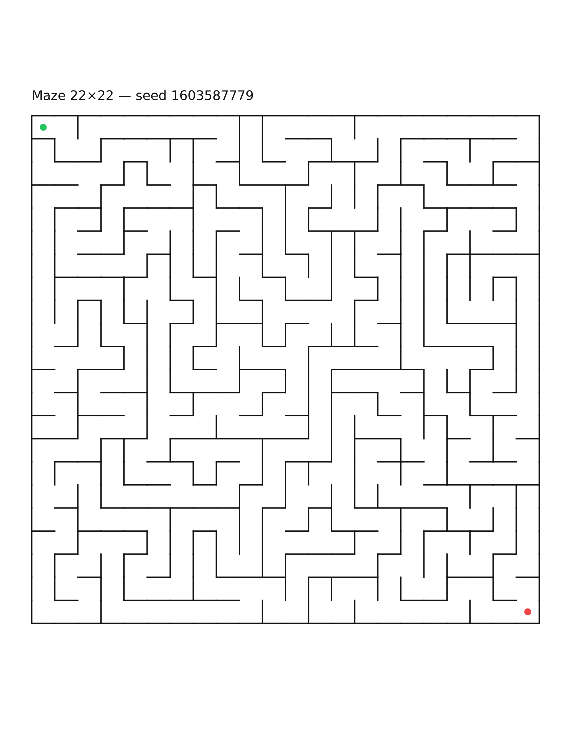 Maze 22×22 #20