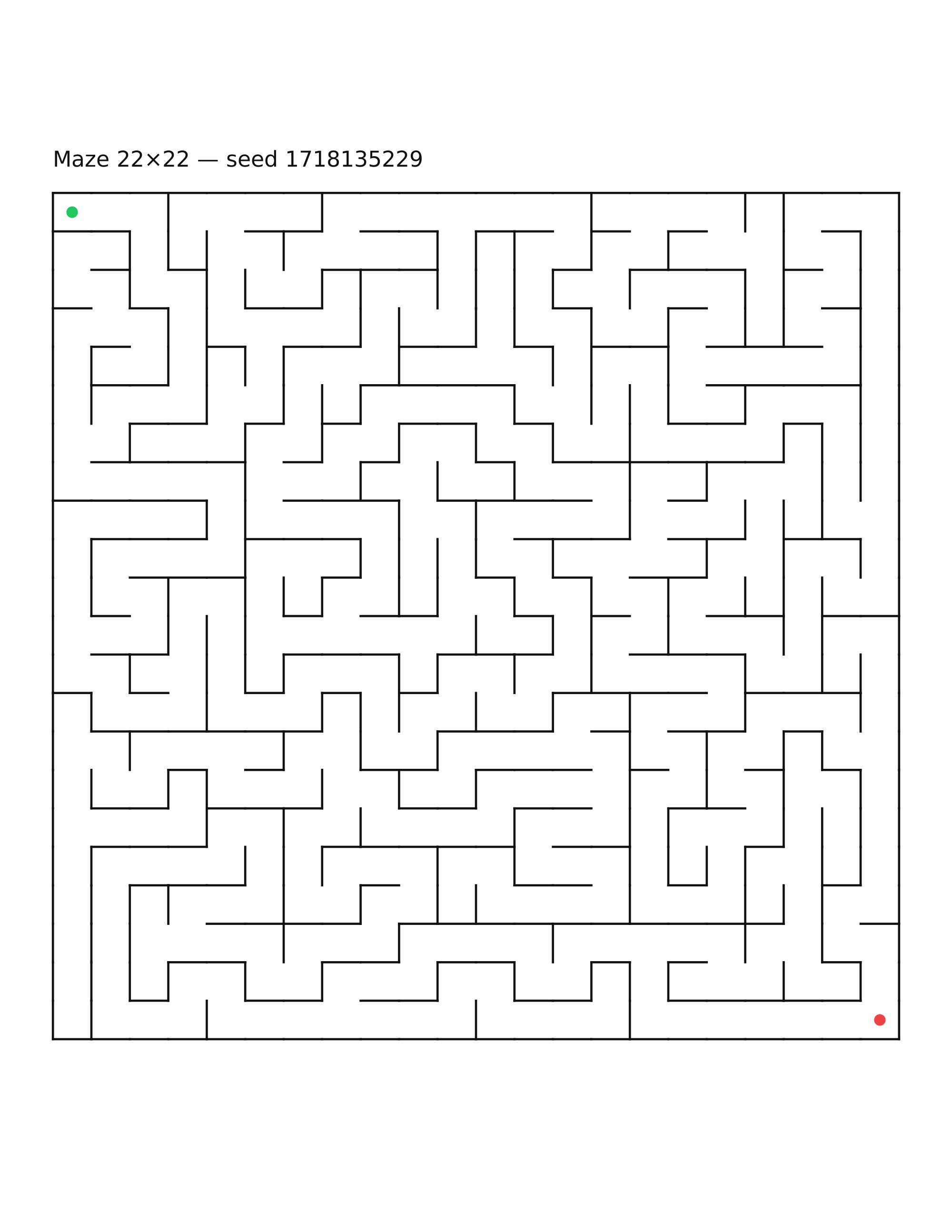 Maze 22×22 #12