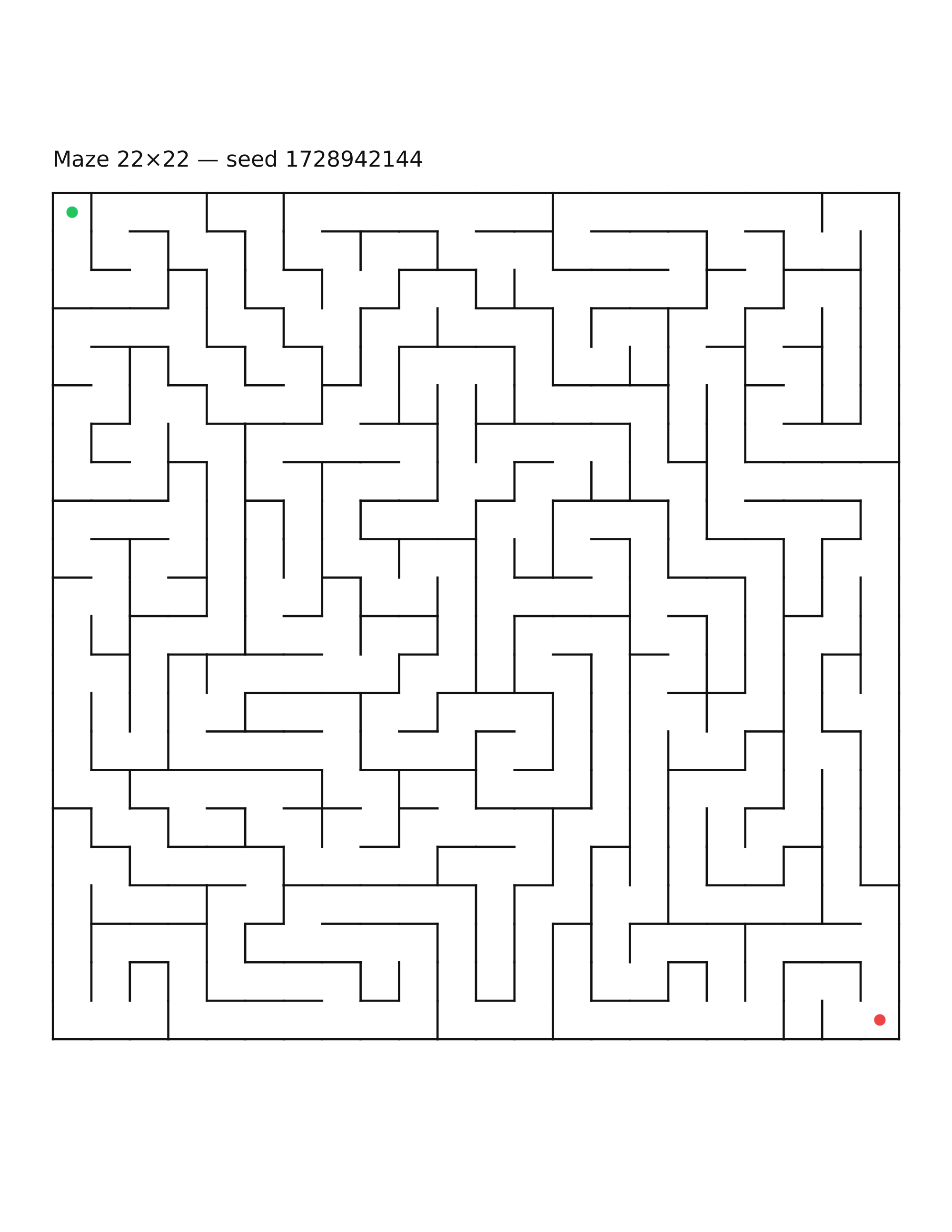 Maze 22×22 #13